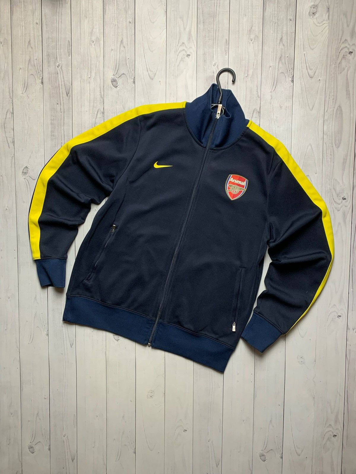 Nike × Vintage Vintage Nike Arsenal soccer track jacket size L logo Size US L / EU 52-54 / 3 - 1 Thumbnail