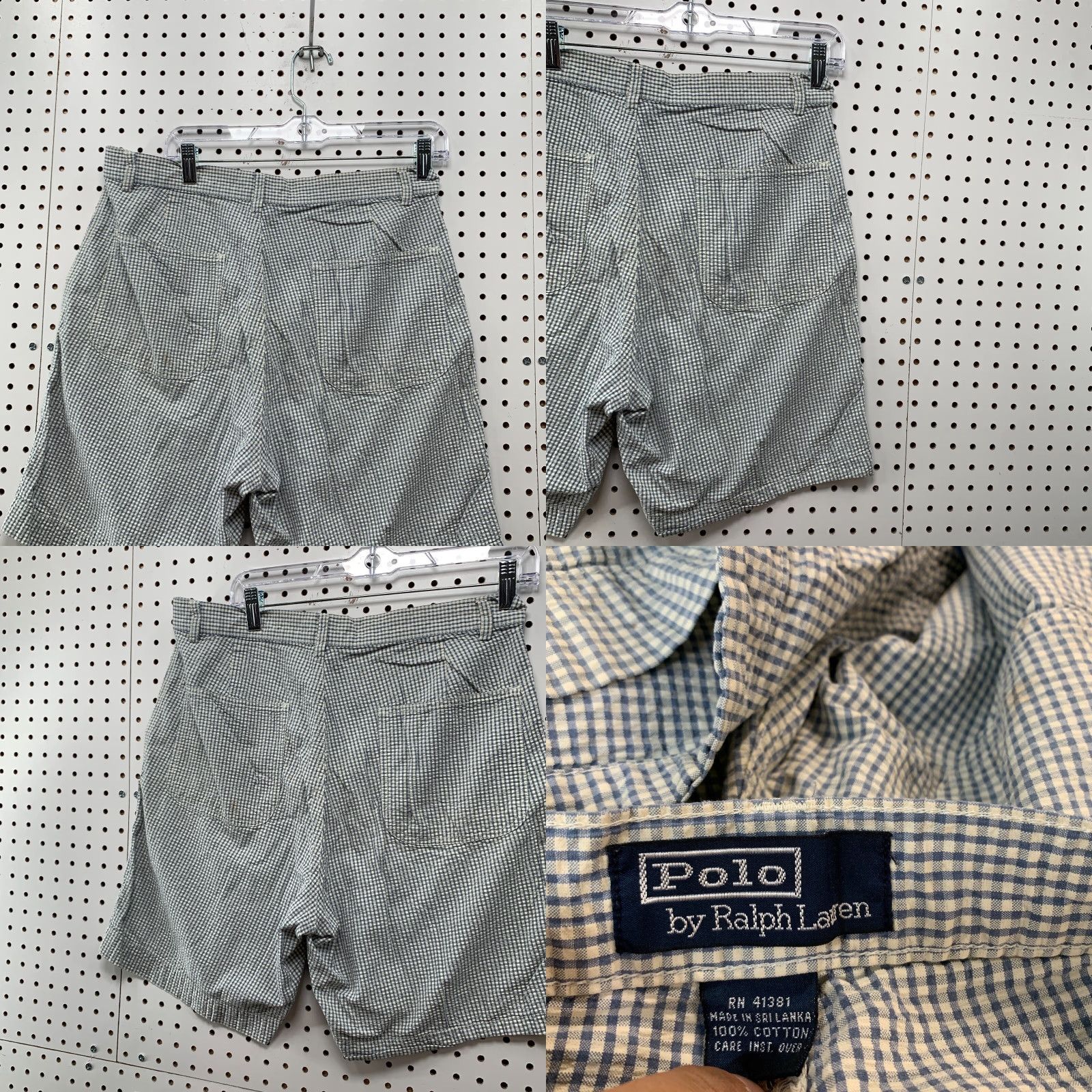 Polo Ralph Lauren VINTAGE Polo Ralph Lauren Chino Short Mens 33x8 White Blue Check Casual Shirt Mens Vintage Polo Ralph Lauren Chino Short 33x8 White/Blue Check Casual Size US XS / EU 42 / 0 - 8 Thumbnail