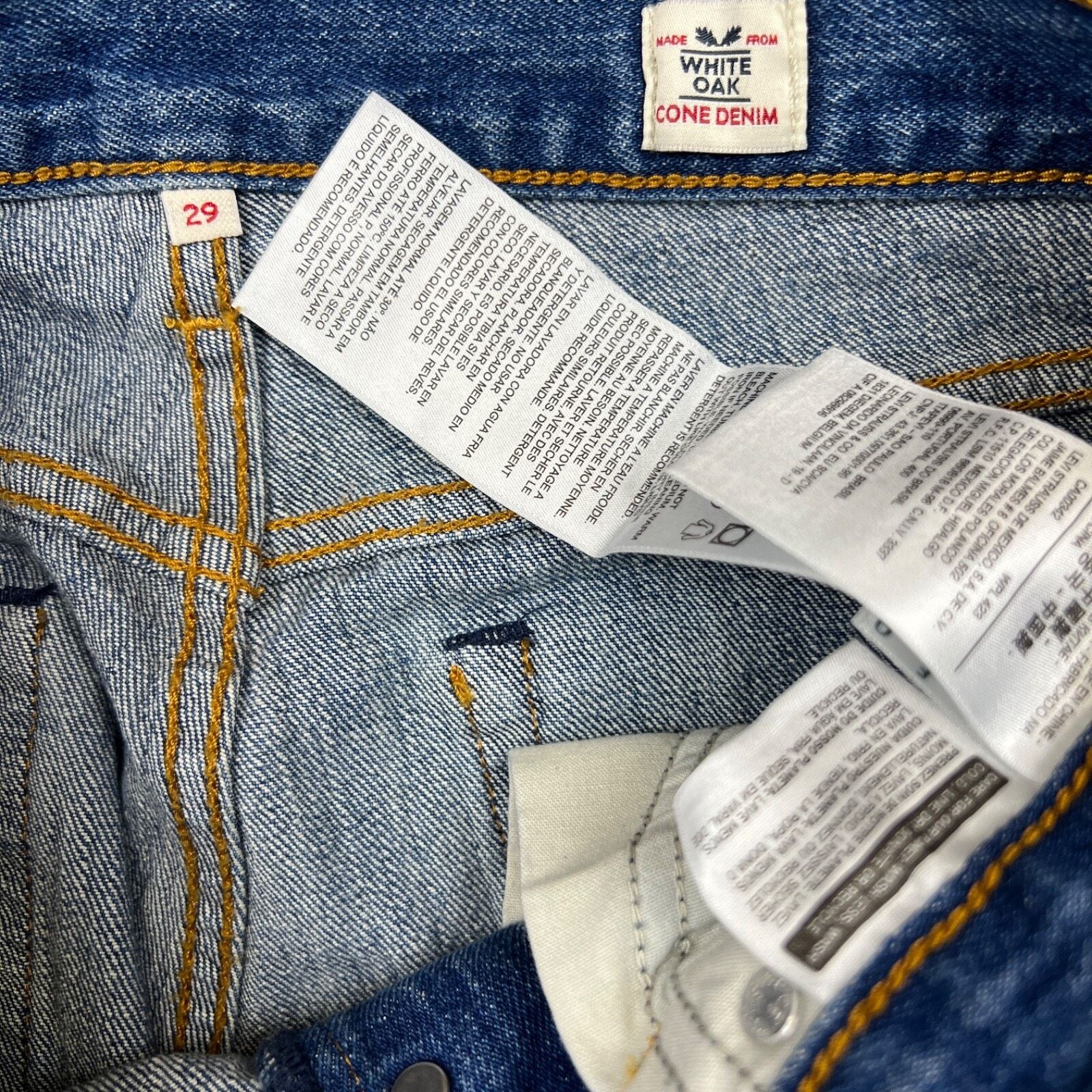 Levi's × Vintage Levi's Jeans 29x27 White Oak Medium Wash Distressed Frayed Size US 29 - 7 Thumbnail