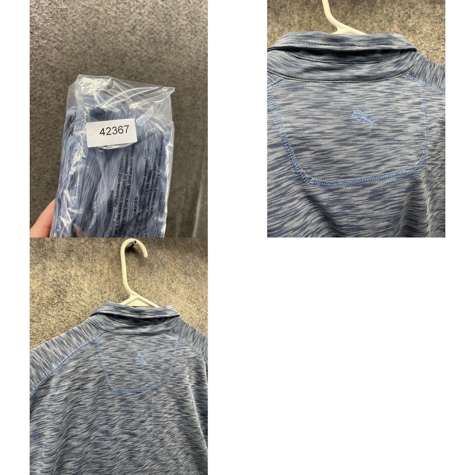 Tommy Bahama Tommy Bahama Polo Shirt Mens XL Blue Stripe Knit Heather Supima Cotton Blend Polo Shirt Short Sleeve Casual Size US XL / EU 56 / 4 - 8 Thumbnail