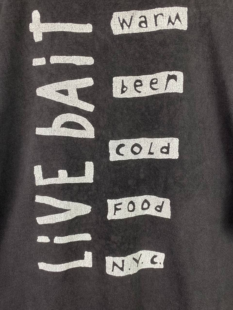 Vintage vintage 90s live bait new york tee sunfaded Size US XL / EU 56 / 4 - 7 Thumbnail