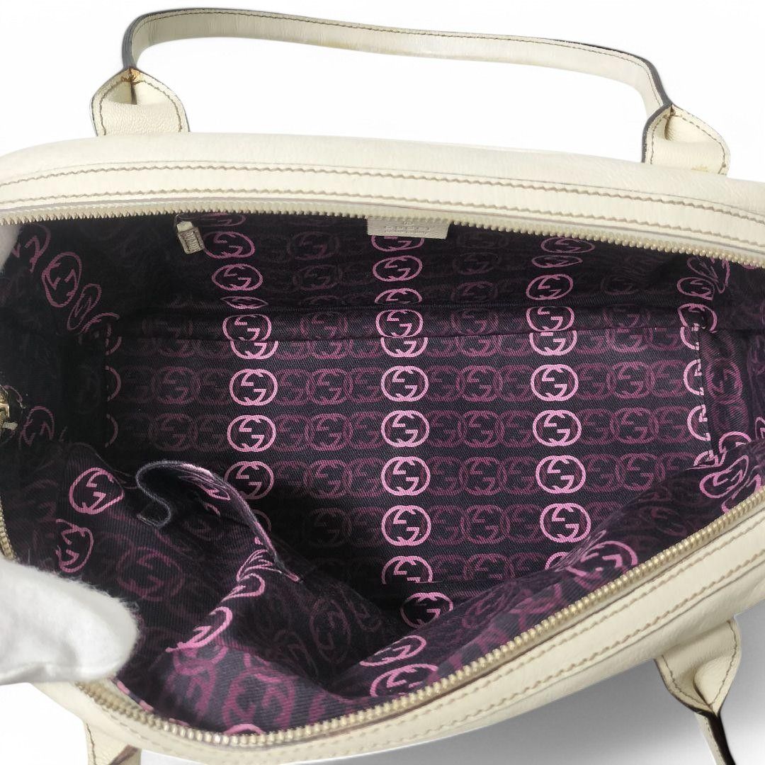 Gucci Gucci - Prince Handbag Shoulder Bag Boston White Leather Size ONE SIZE - 7 Thumbnail