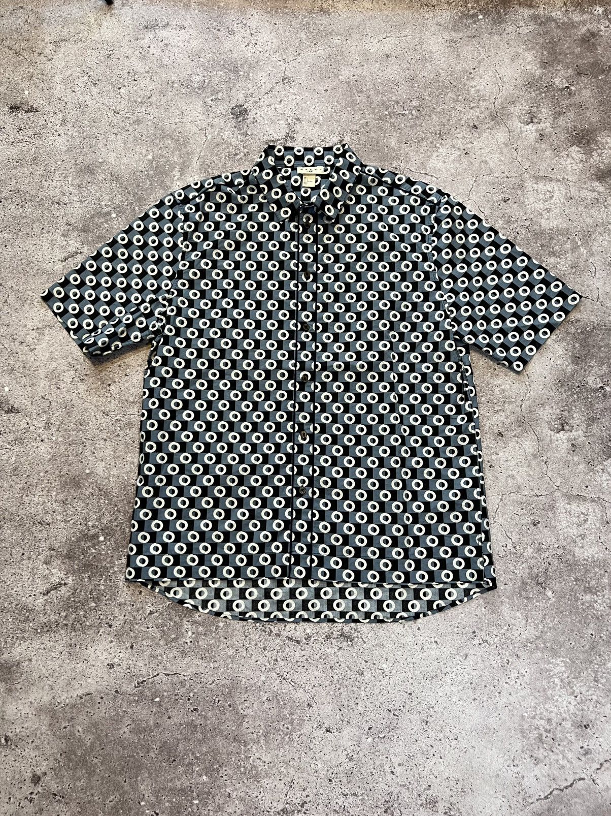 Marni Marni at H&M button up short sleeve Pattern Abstract Shirt Size US L / EU 52-54 / 3 - 1 Thumbnail