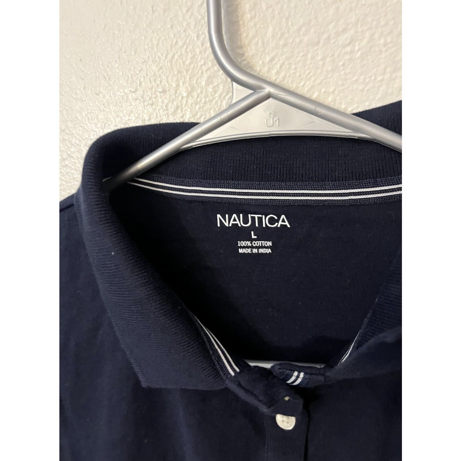 Nautica Nautica Polo Shirt Women’s Short Sleeve Reg Fit Large Navy Blue Polo Shirt Women’s L Navy Blue Size 36" / US 14 / IT 50 - 3 Thumbnail