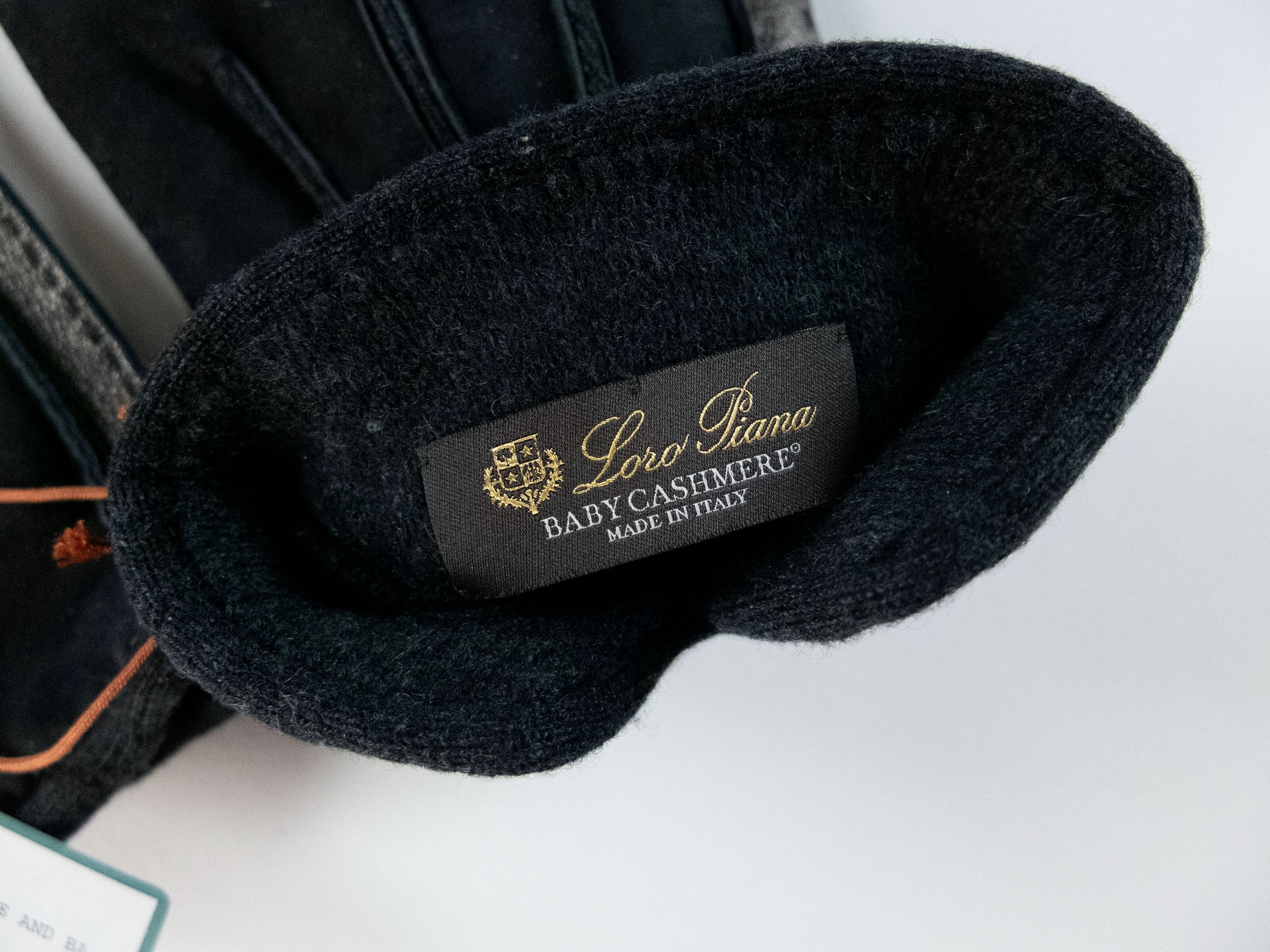 Loro Piana LORO PIANA navy blue suede leather & baby cashmere gloves Size ONE SIZE - 4 Thumbnail