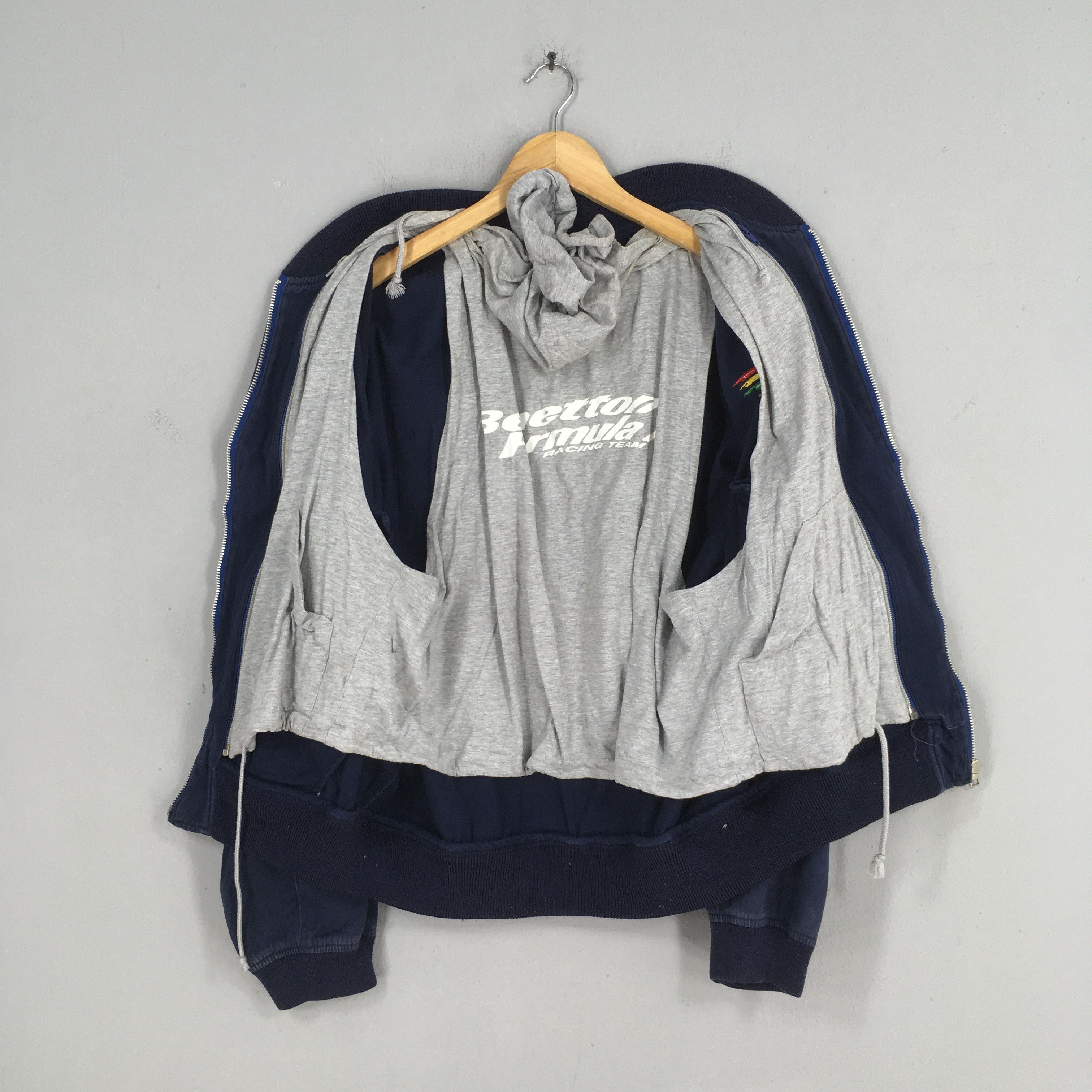 Benetton Vintage Benetton Formula 1 Embroidery Blue Cotton Jacket L Size US L / EU 52-54 / 3 - 6 Thumbnail