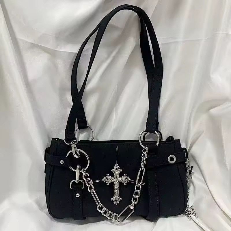 Other Gothic Punk Cross Black Mini Shoulder Chain Bag Size ONE SIZE - 1 Thumbnail