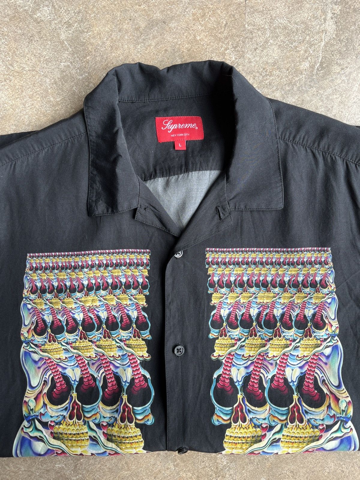 Supreme Supreme Skulls Short Sleeve Shirt Black Size Large Size US L / EU 52-54 / 3 - 1 Thumbnail