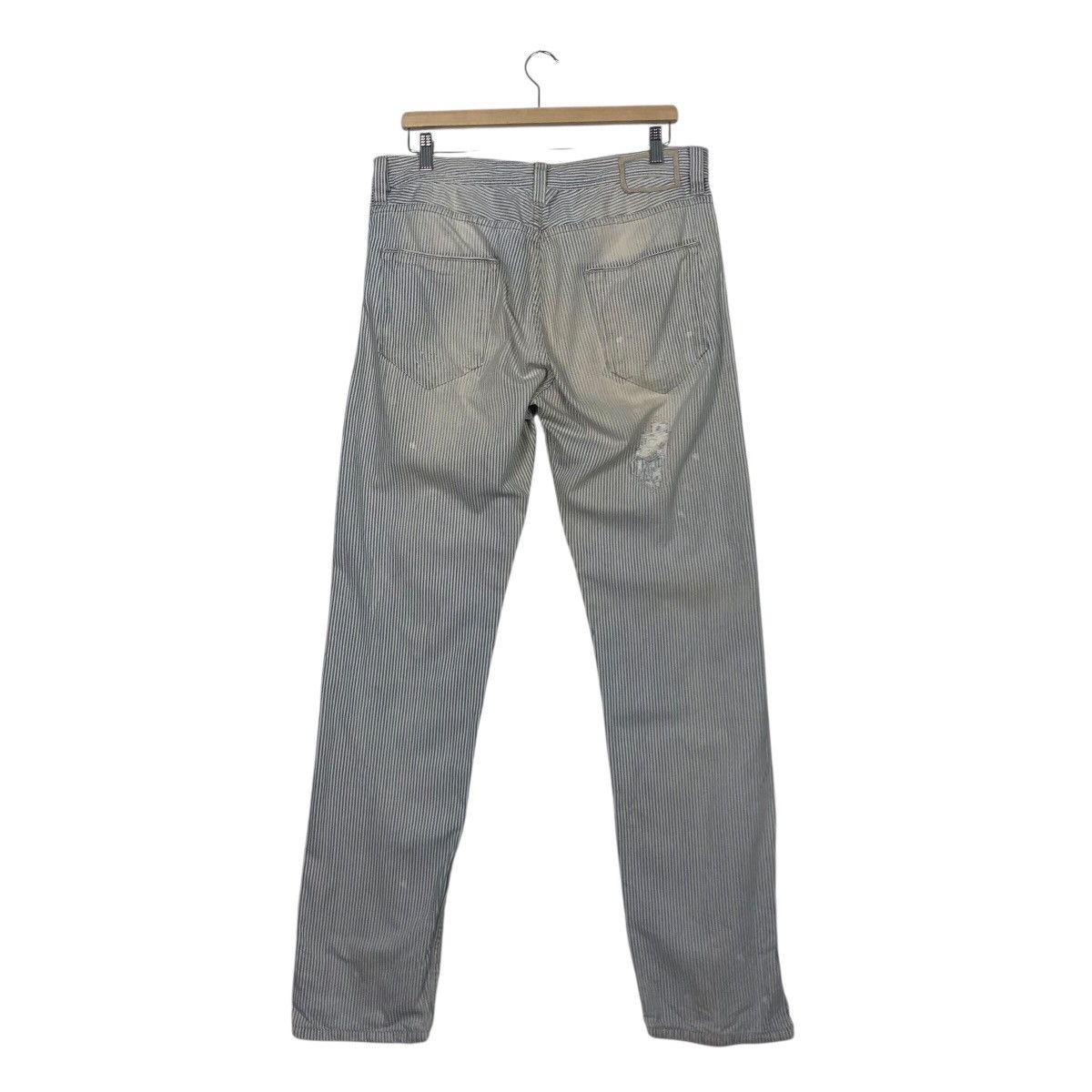Diesel Black Gold Diesel Black Gold Vintage-Worn Railroad Stripe Denim Size 34" / US 12 / IT 48 - 9 Thumbnail