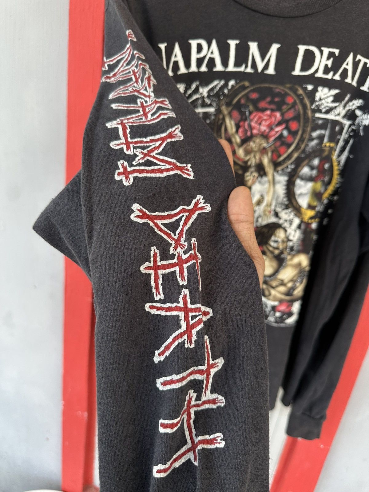 Band Tees Vintage 90s Napalm Death Musical Destruction LS Tee Size US XL / EU 56 / 4 - 8 Thumbnail