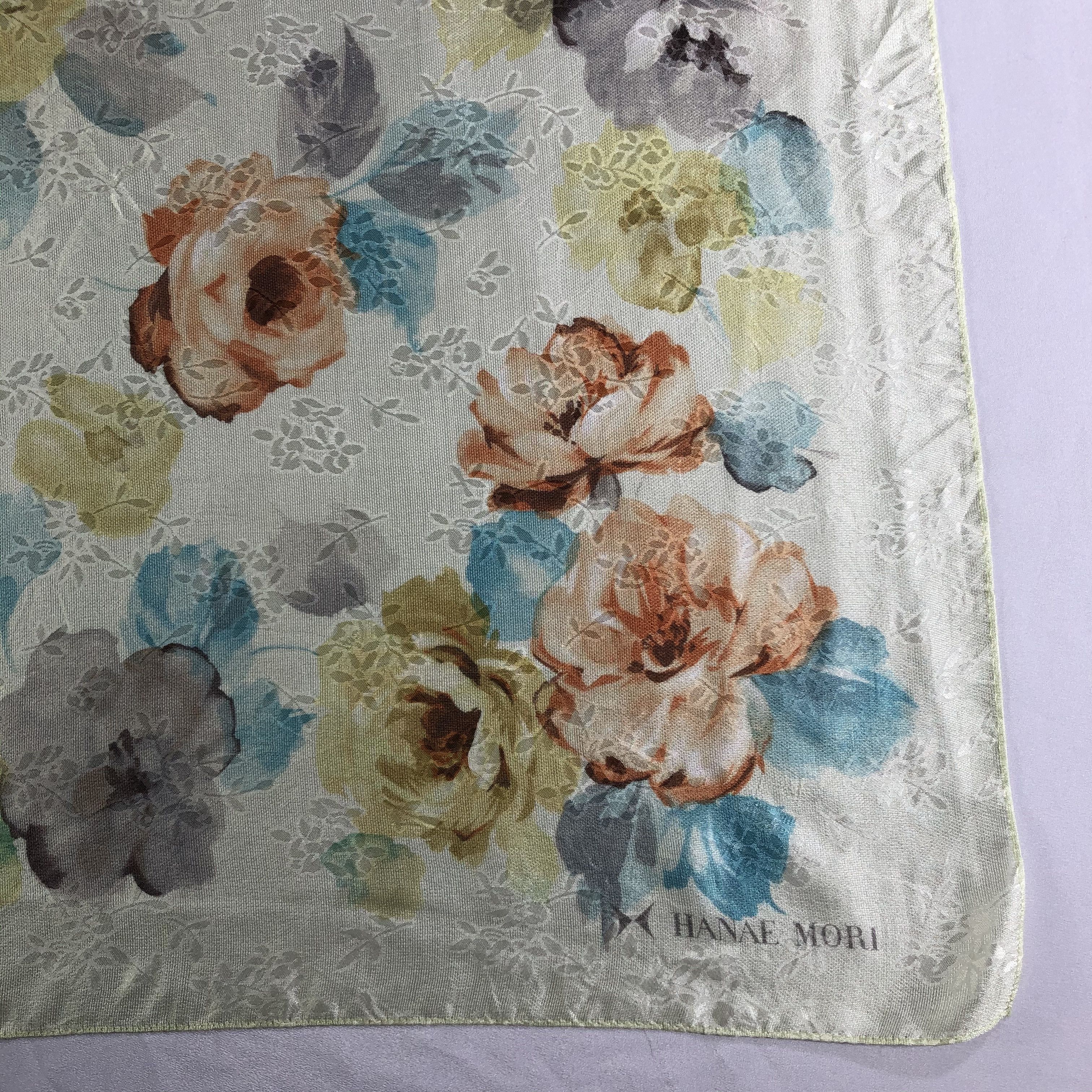 Hanae Mori × Vintage Vintage Hanae Mori Silk Scarf Size ONE SIZE - 3 Thumbnail