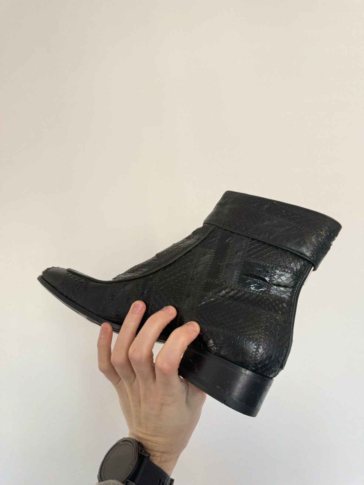 Saint Laurent Paris Saint Laurent Miles Python snakeskin boots Size US 7 / EU 40 - 2 Thumbnail