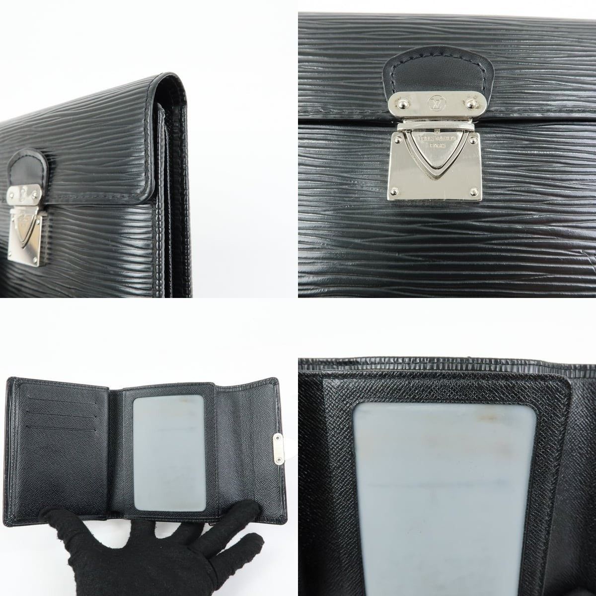 Louis Vuitton Louis Vuitton Epi Portefeuille Koala Compact Wallet Black Size ONE SIZE - 5 Thumbnail