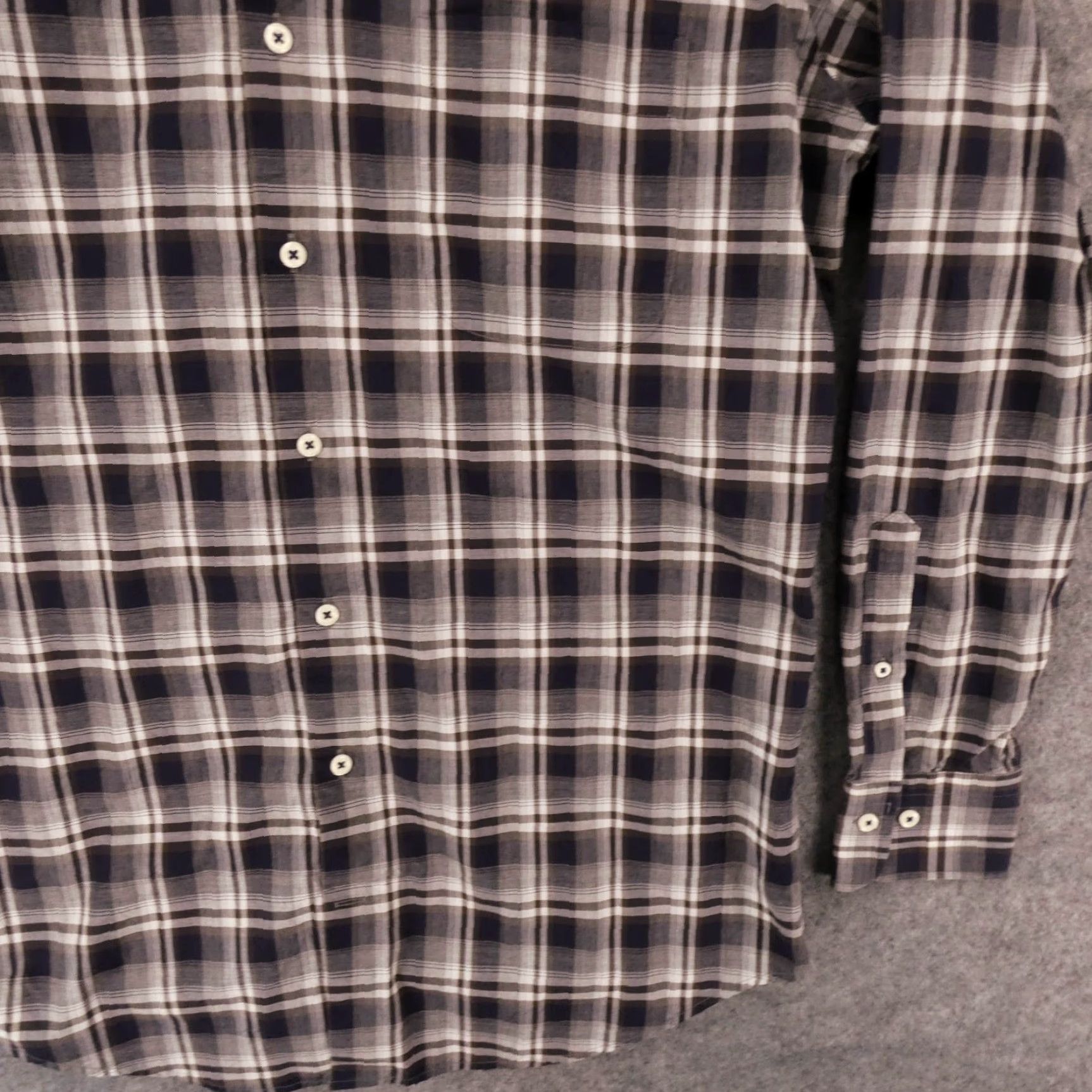 Peter Millar Peter Millar Shirt Mens Medium Long Sleeve Button-Up Brown Blue Plaid Size US M / EU 48-50 / 2 - 5 Thumbnail