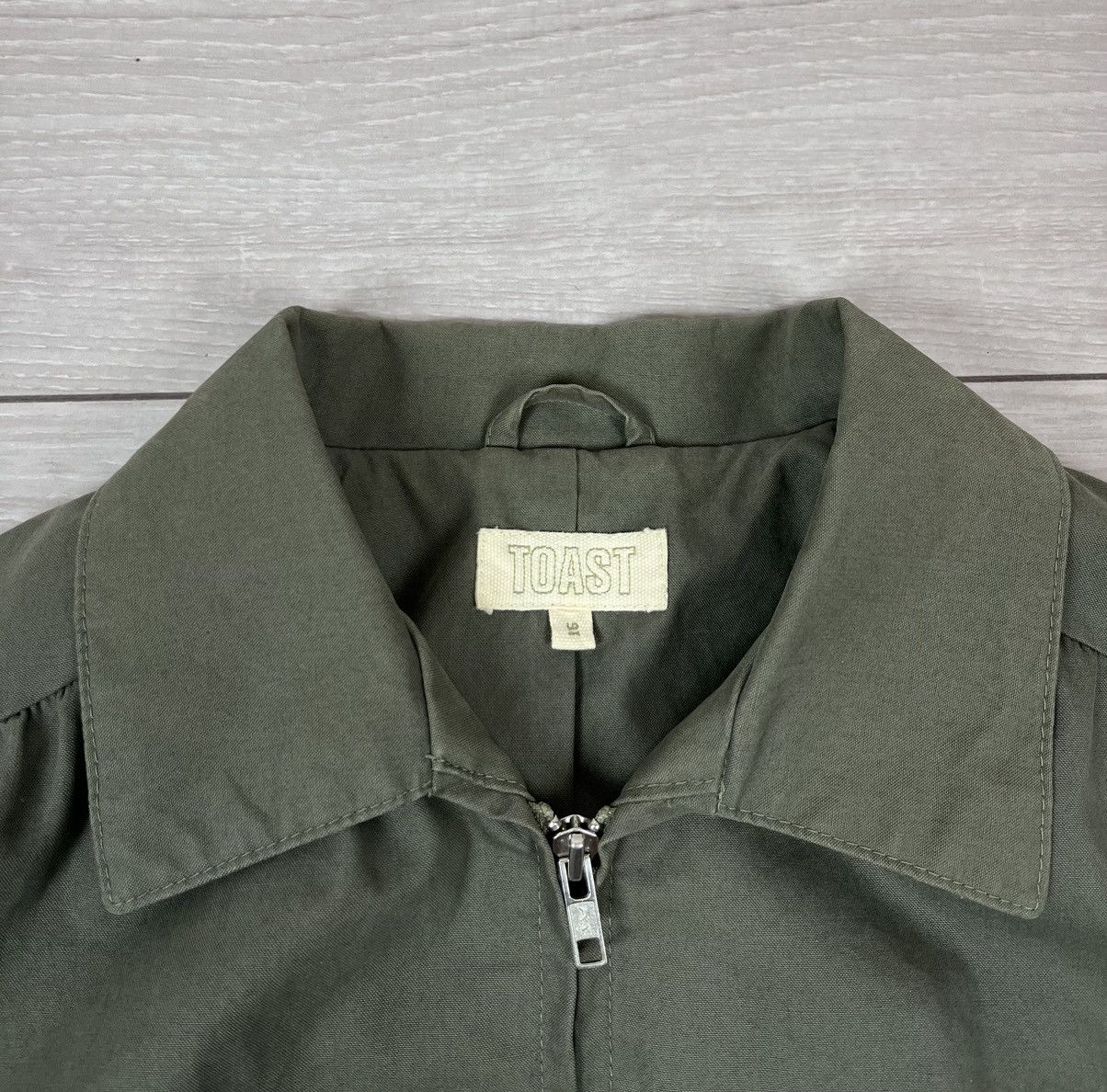 If Six Was Nine Toast Designer Green Canvas Womens Cropped Jacket Size XL / US 12-14 / IT 48-50 - 7 Thumbnail