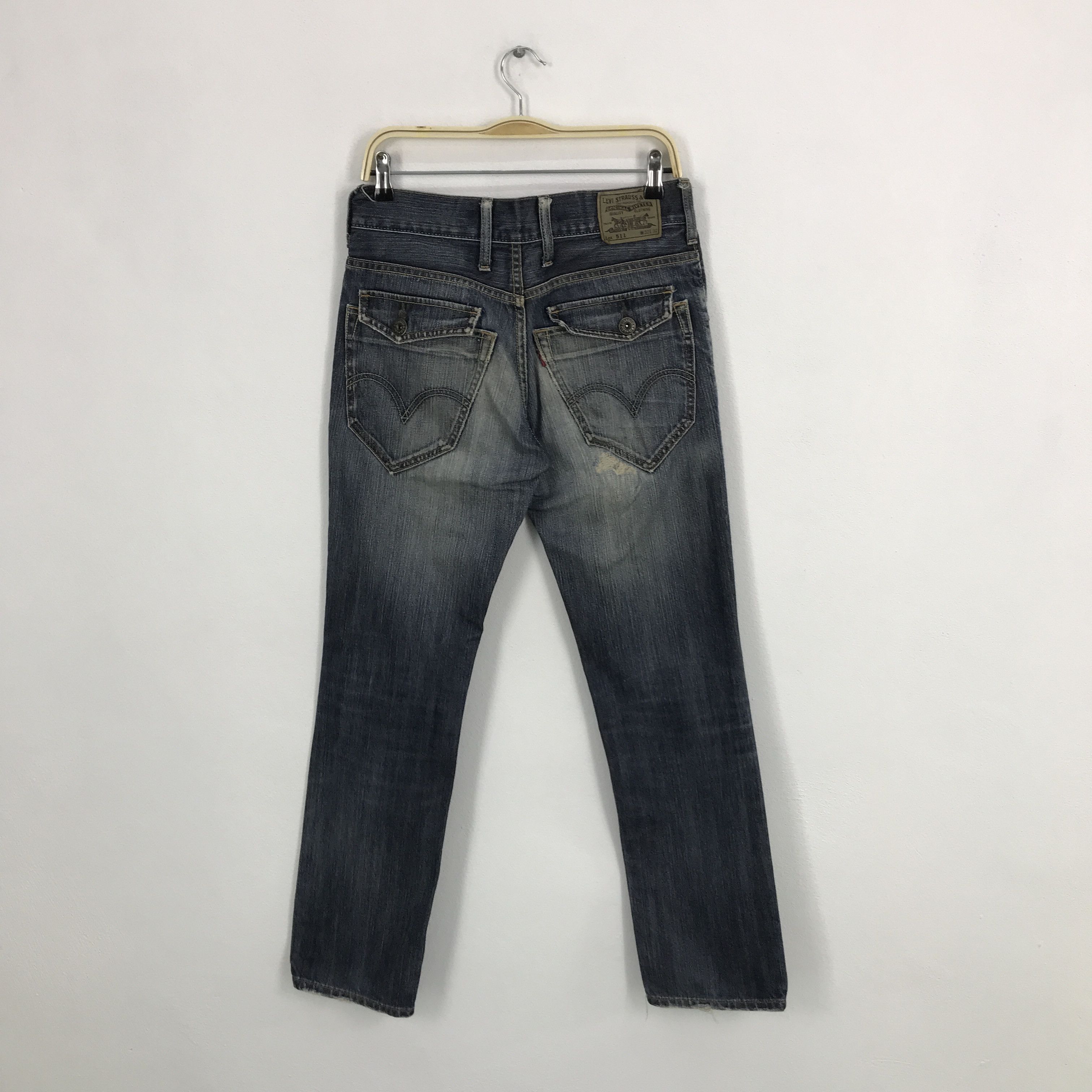 Levi's × Levi's Vintage Clothing Levis 511 Skinny Strauss distressed jean pants Size US 32 / EU 48 - 4 Thumbnail