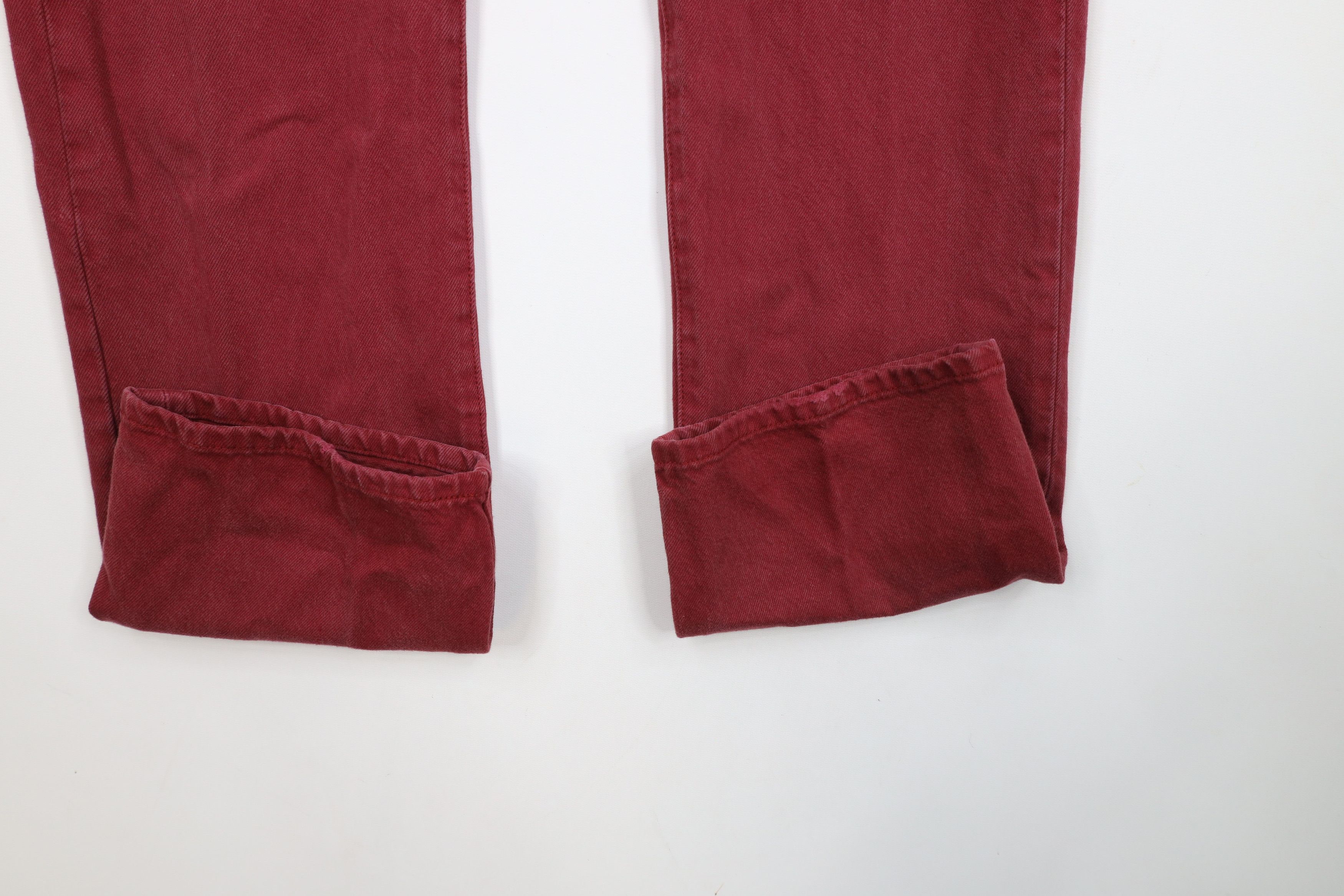 Levi's × Vintage Vintage Y2K Levis 501xx Button Fly Original Fit Jeans Red Size US 34 / EU 50 - 5 Thumbnail