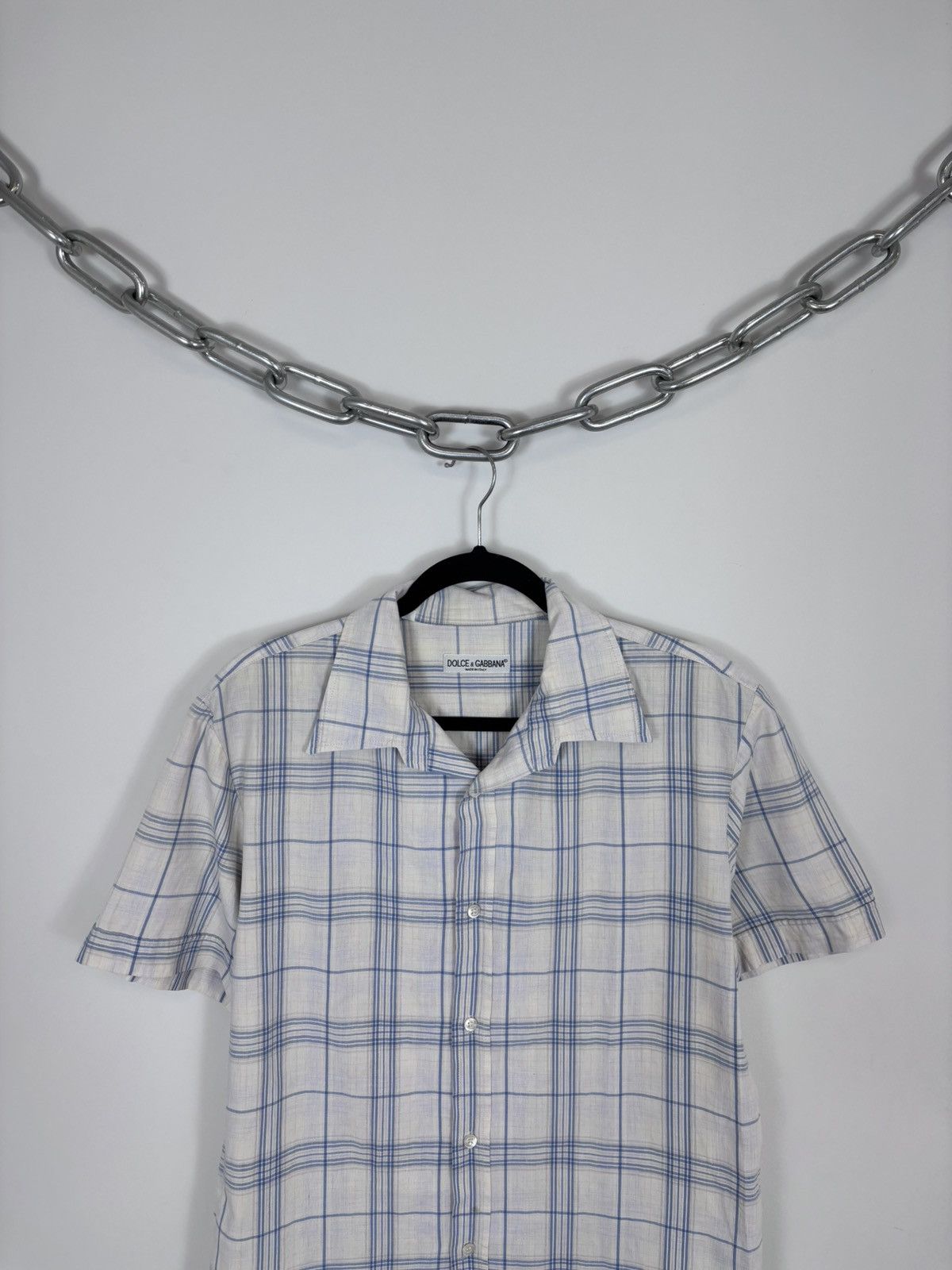 Dolce & Gabbana Vintage Dolce & Gabbana Men’s Madras Short Sleeve Shirt Size US L / EU 52-54 / 3 - 2 Thumbnail