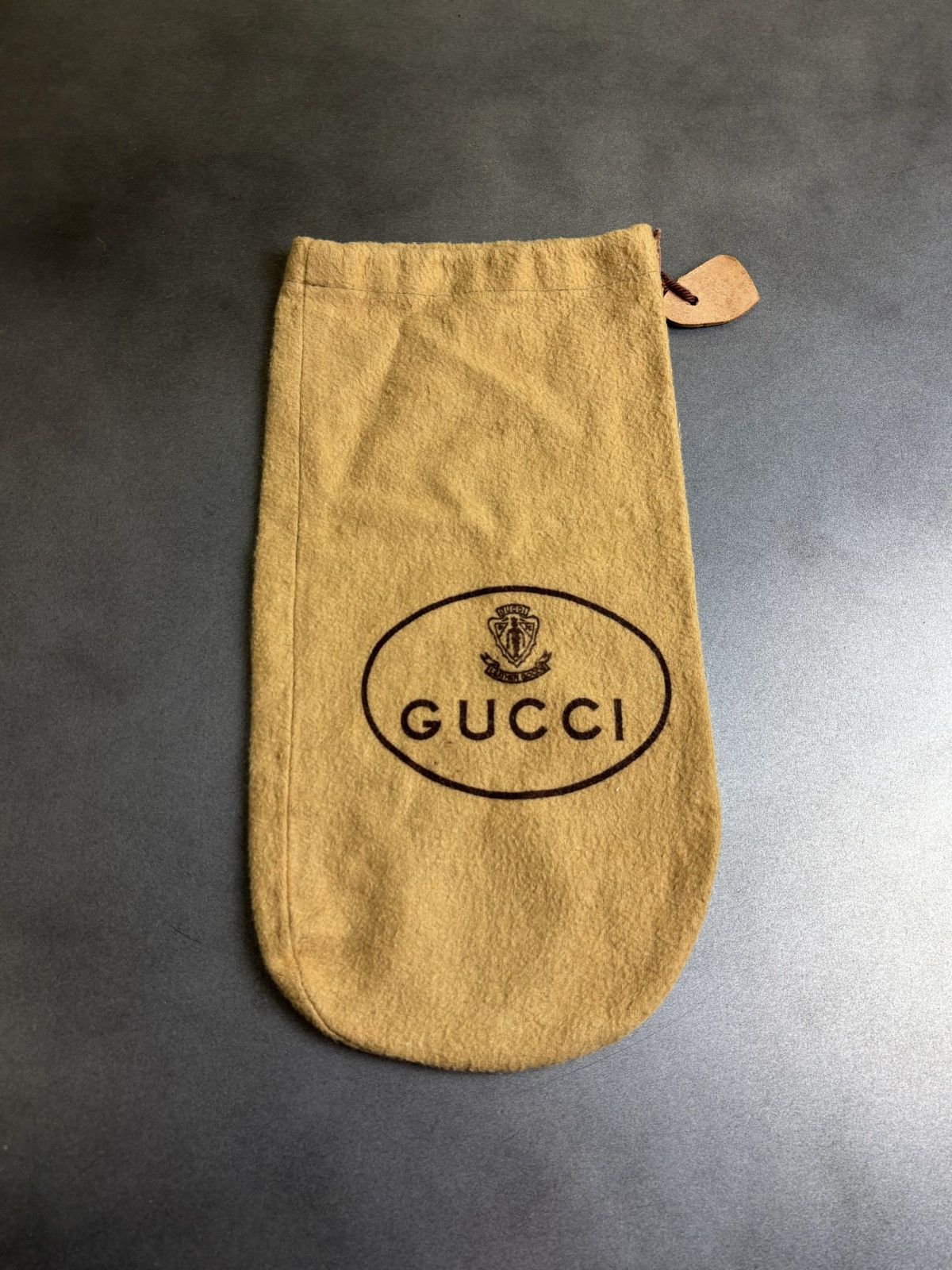 Gucci × Vintage 1970s Gucci Dust Bag 70s Vintage Gucci Bag Shoe Felt Soft Size ONE SIZE - 3 Thumbnail