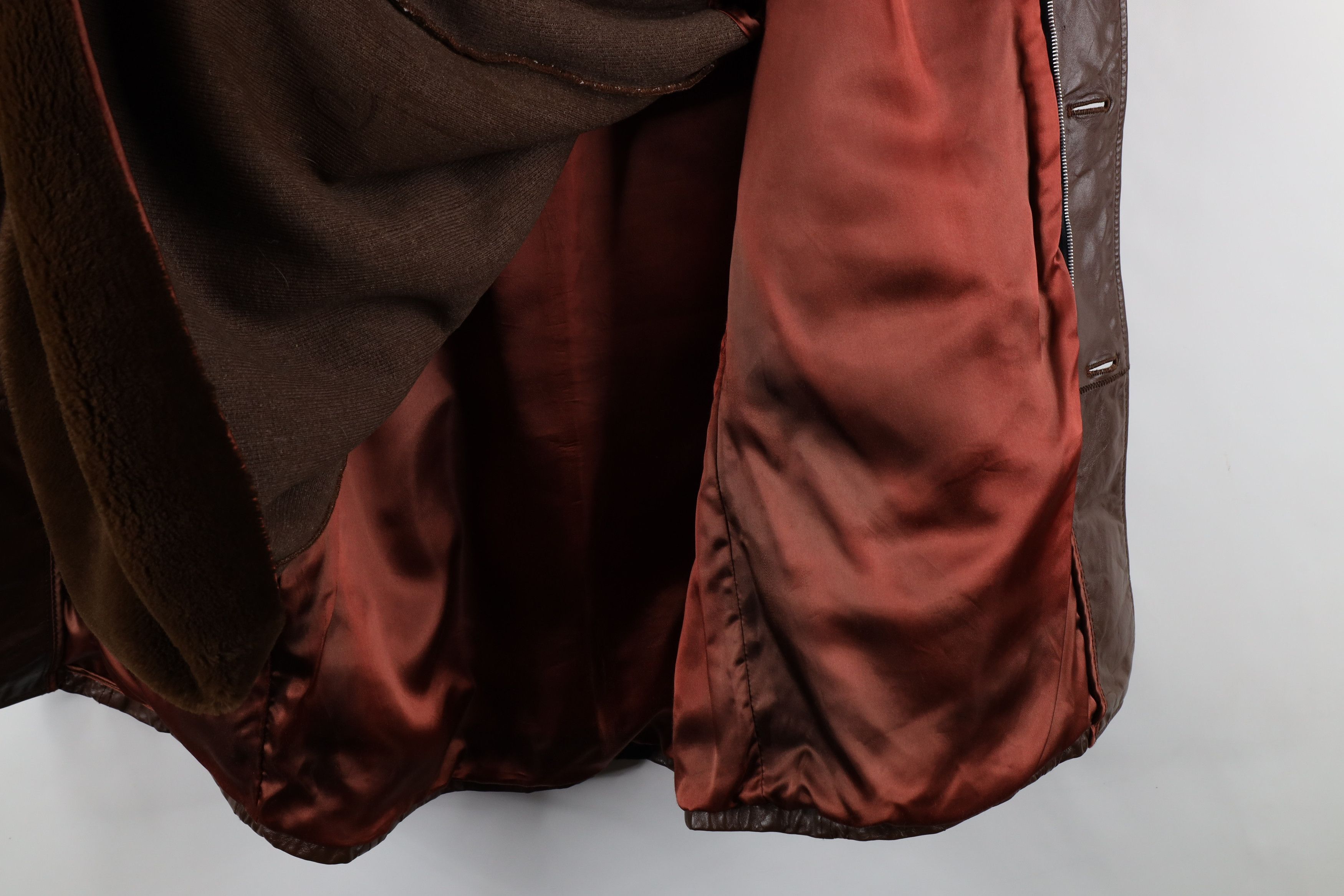 Vintage Vintage 70s Streetwear Leather Rancher Jacket Coat Brown Size US L / EU 52-54 / 3 - 14 Thumbnail