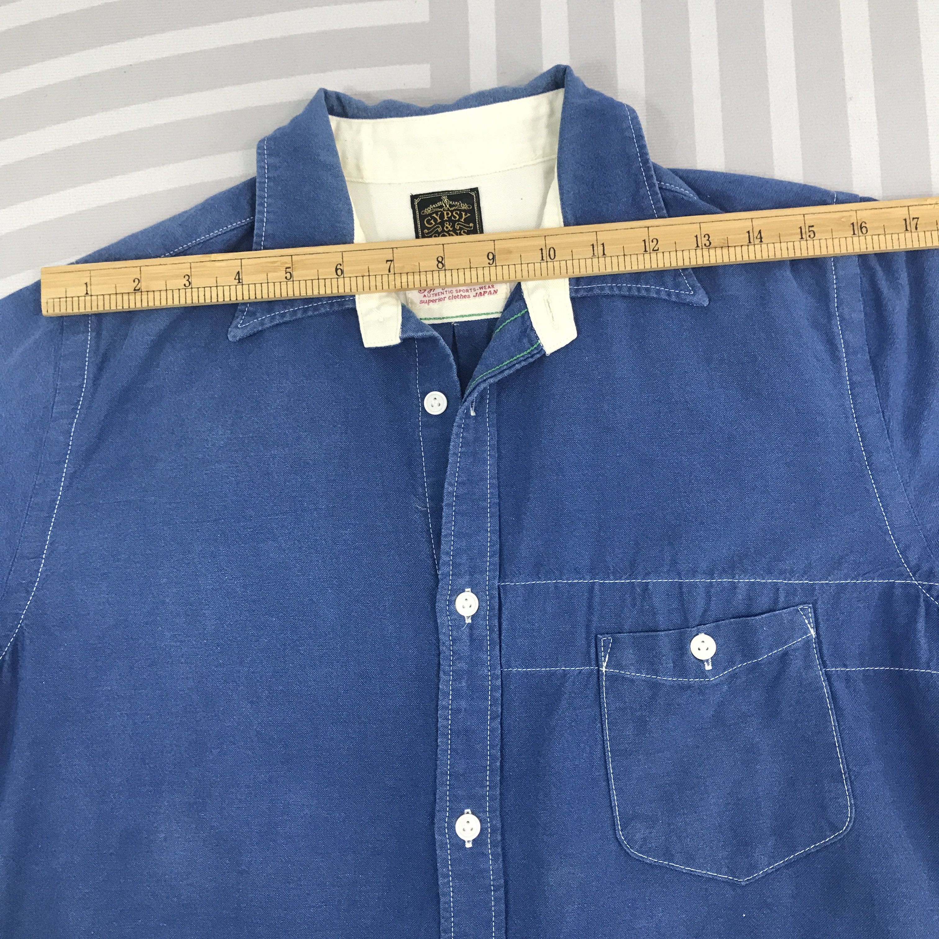 Gypsy × Indigo × Japanese Brand Vintage Gypsy Japan indigo button up shirt Size US M / EU 48-50 / 2 - 5 Thumbnail