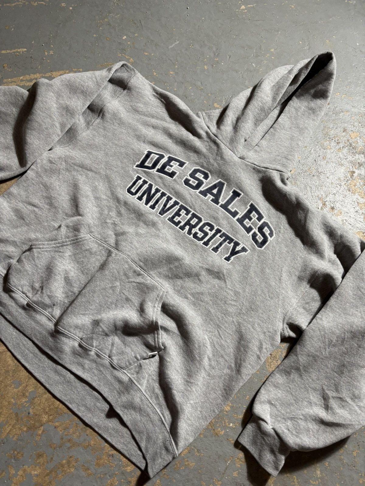 Russell Athletic × Vintage Grey De Sales Russell athletic hoodie sweatshirt Size US L / EU 52-54 / 3 - 3 Thumbnail
