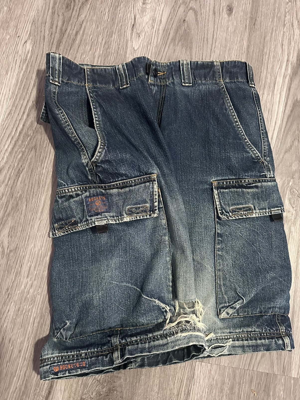 JNCO × Japanese Brand Vintage Japanese Brand Baggy Ripped Carpenter Cargo Jeans Size US 34 / EU 50 - 10 Thumbnail