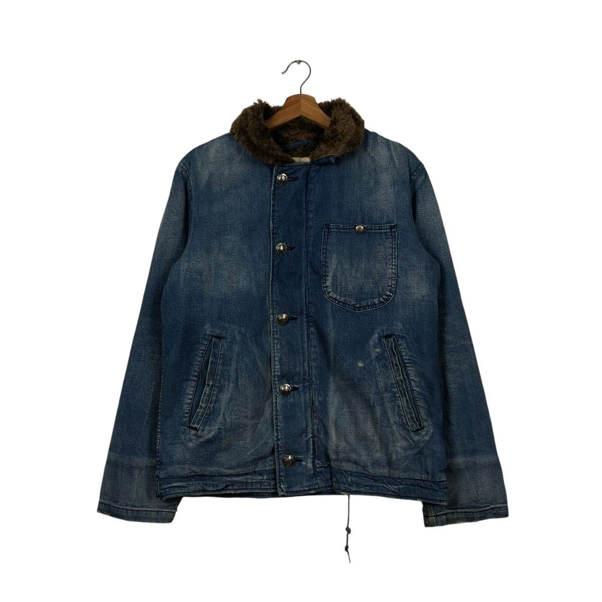 Alpha Industries VINTAGE DENIM BIKER JACKET ALPHA INDUSTRIES LEE STORM RIDER Size US M / EU 48-50 / 2 - 3 Thumbnail