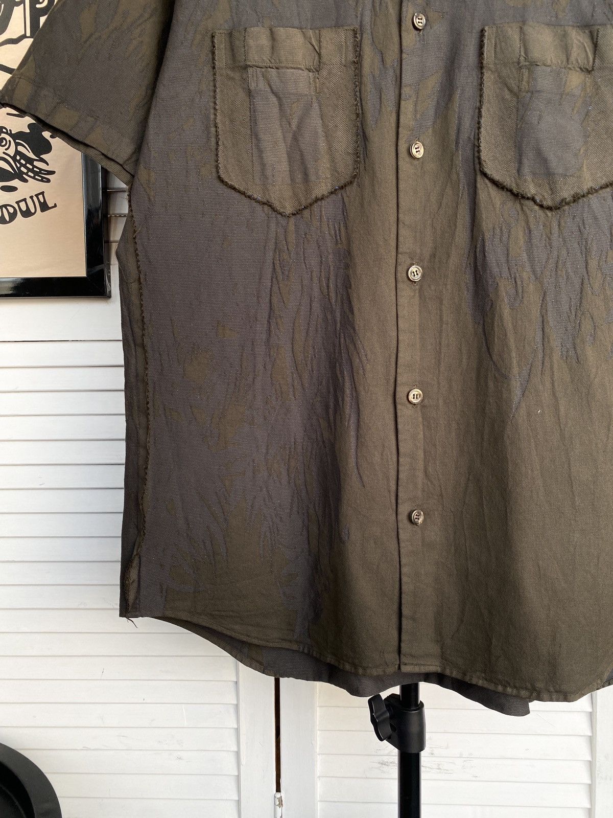 Issey Miyake × Japanese Brand × Vintage ISSEY MIYAKE A-POC "Shadow Stitch" Raw Edge Textured Shirt Size US M / EU 48-50 / 2 - 8 Thumbnail