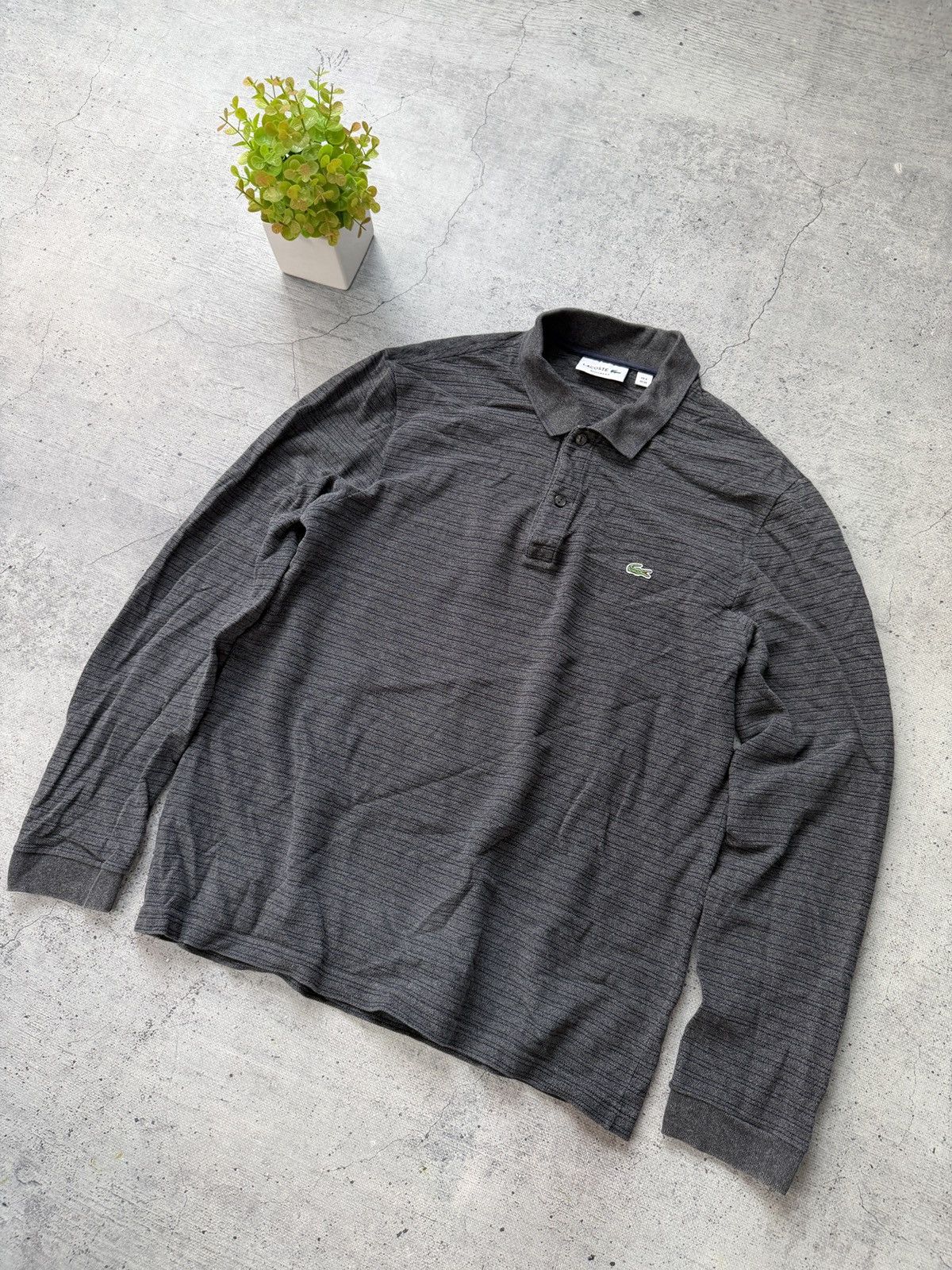 Lacoste Lacoste long sleeve polo brown taupe large/Mcasual Size US M / EU 48-50 / 2 - 2 Thumbnail