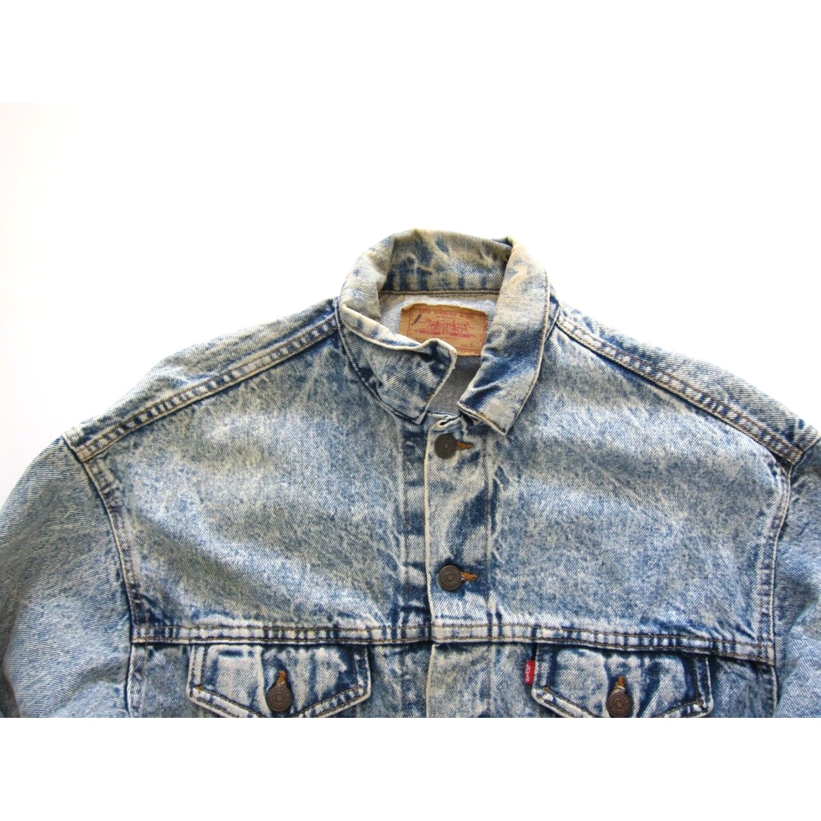 Levi's Vtg Levi's Red Tag Jean Jacket Men S Denim Distressed Cotton 70507-0219 Blue 705070219 Jeans Jacket Blocked by Vintage Details Men S Jacket Size US 29 - 3 Thumbnail