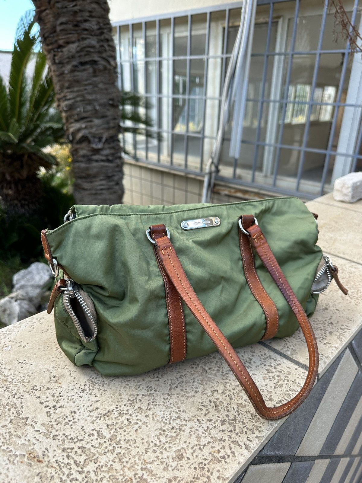 Miu Miu Miu Miu Nylon Green Bag RARE Size ONE SIZE - 6 Thumbnail