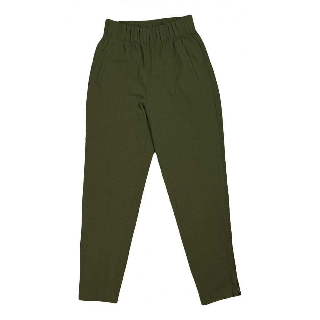 image of Ganni Trousers in Green, Women's (Size 26)