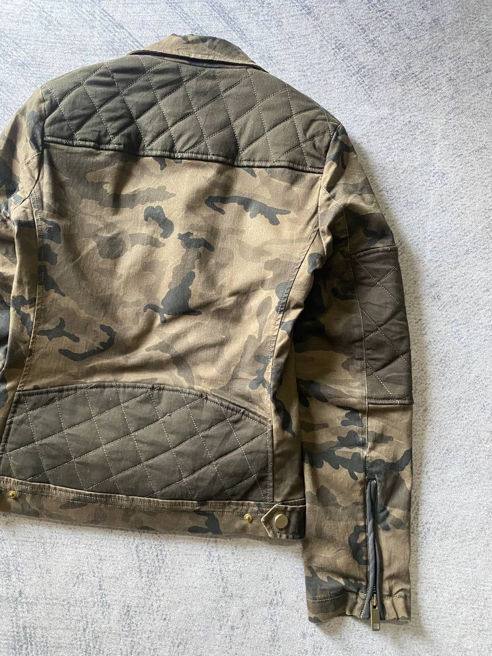 Zara Zara Man Camouflage Double Collar Biker Jacket Size US S / EU 44-46 / 1 - 6 Thumbnail