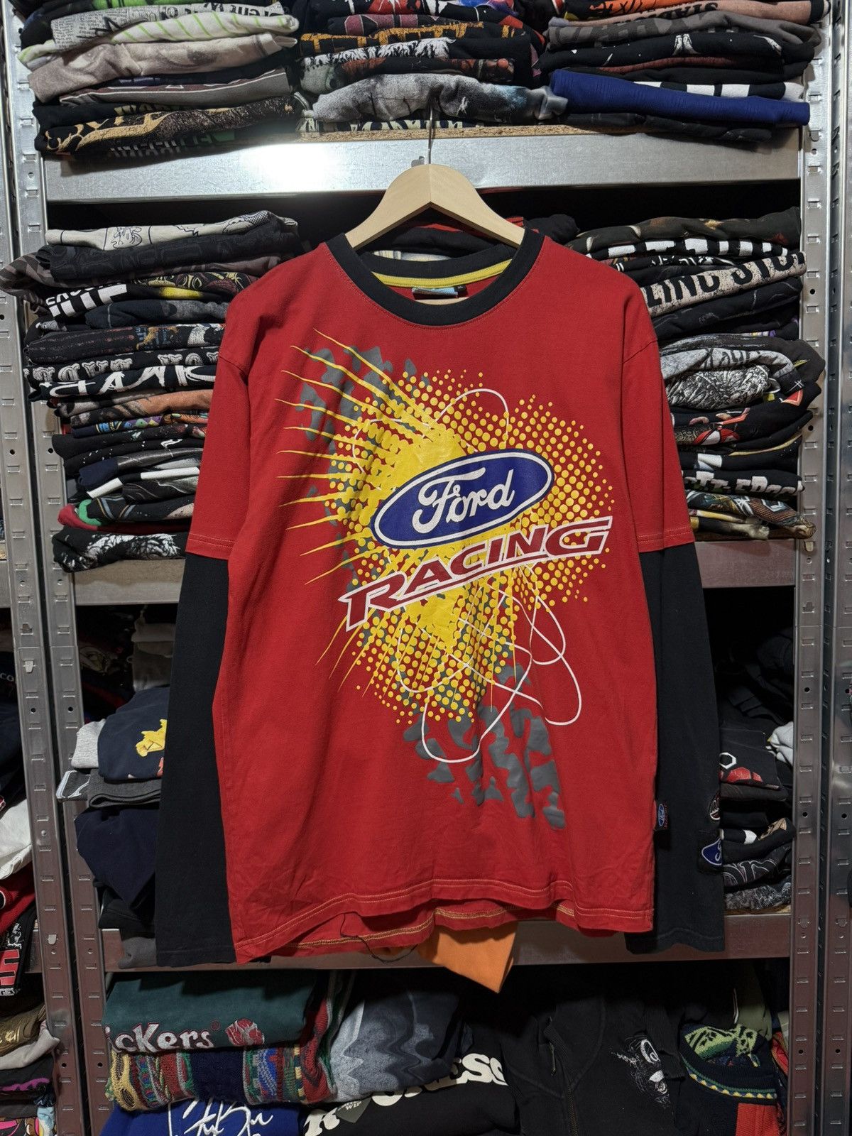 NASCAR Rare Ford MSE Racing NASCAR F1 Longsleeve T-Shirt Y2K Hype Size US XL / EU 56 / 4 - 1 Thumbnail