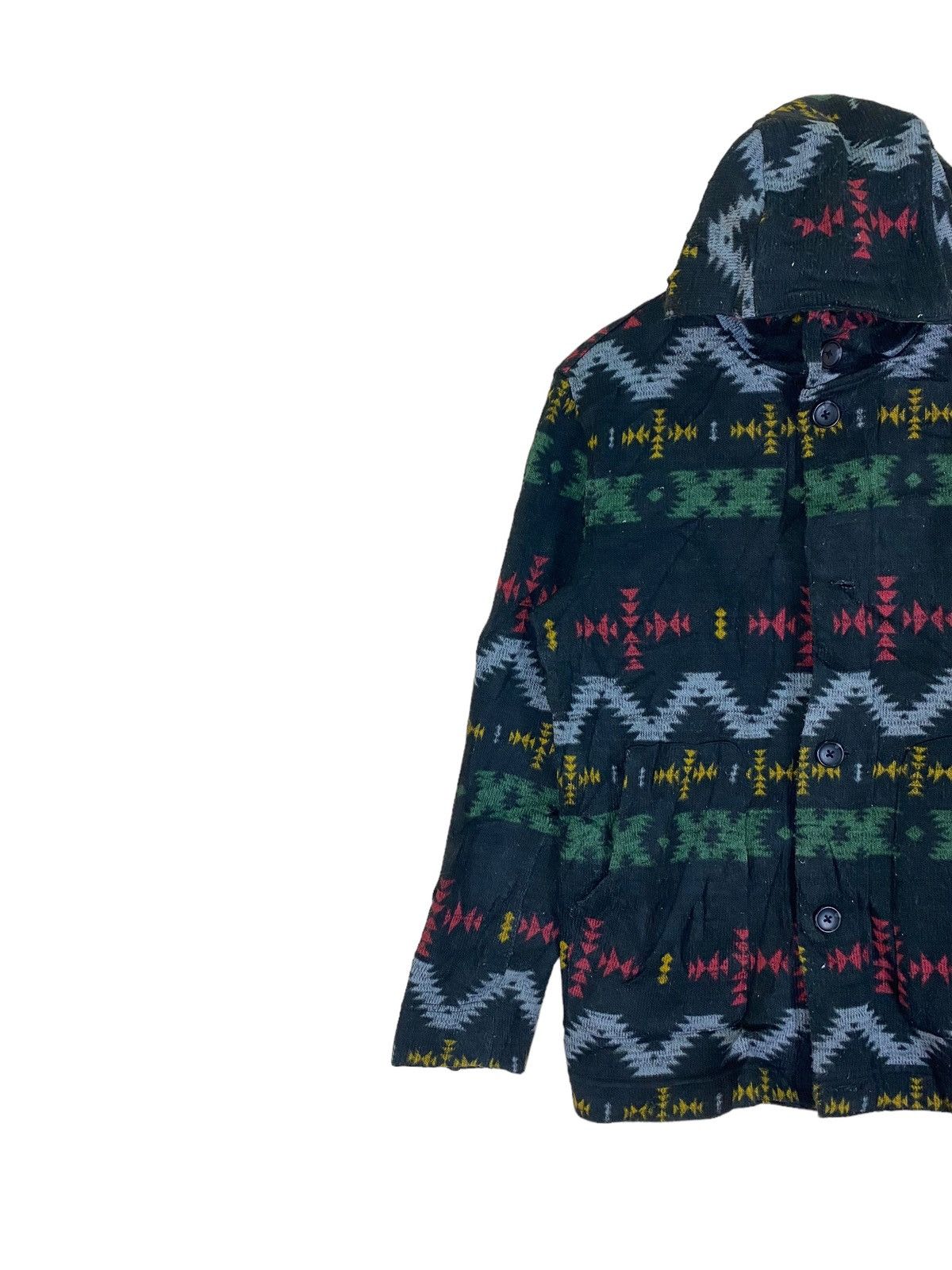 Other Japanese Brand Geometric Navajo Fleece Hoodie Size US L / EU 52-54 / 3 - 3 Thumbnail