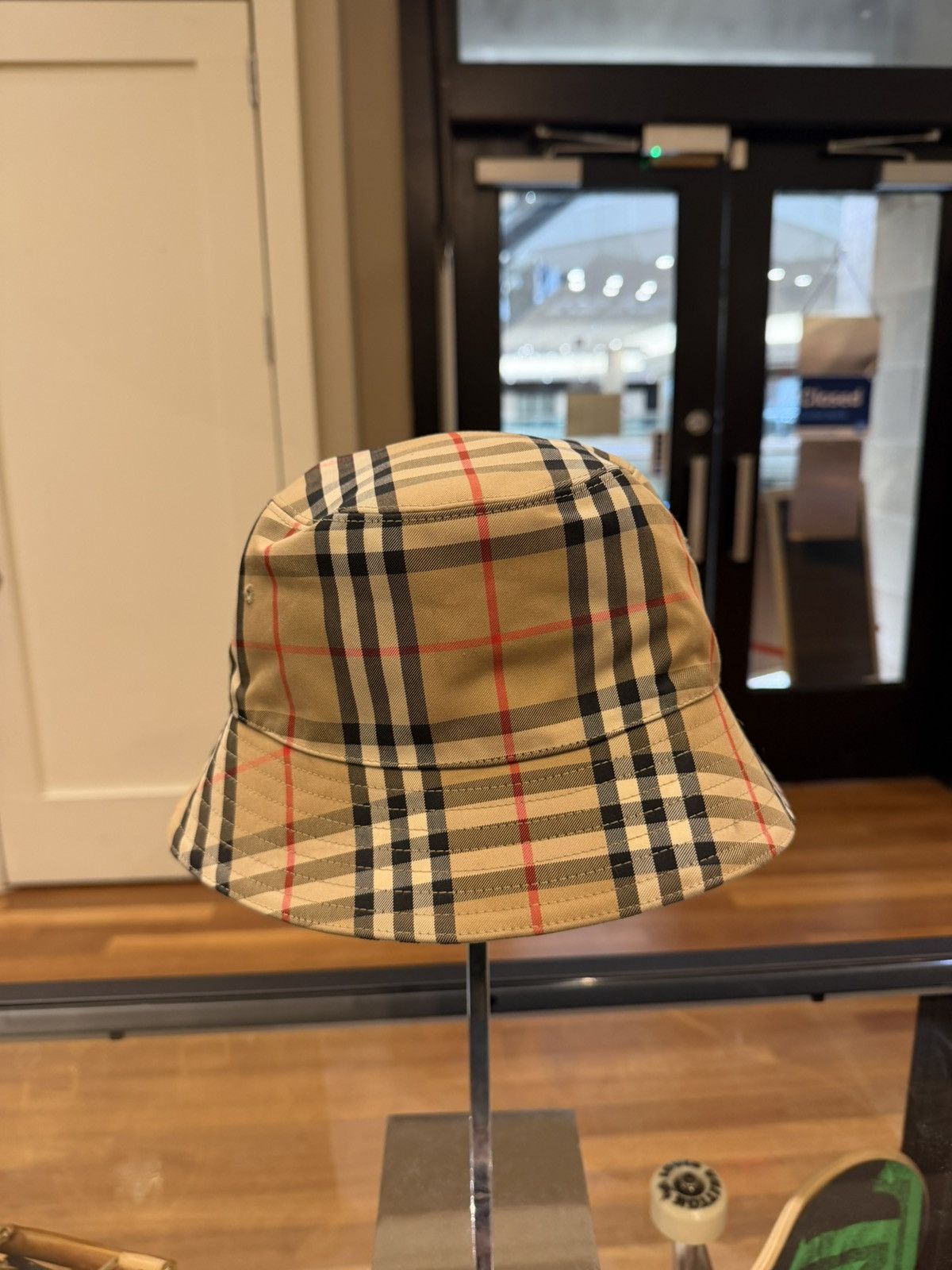 Burberry Burberry Checkered Bucked Hat - Beige Size ONE SIZE - 3 Thumbnail