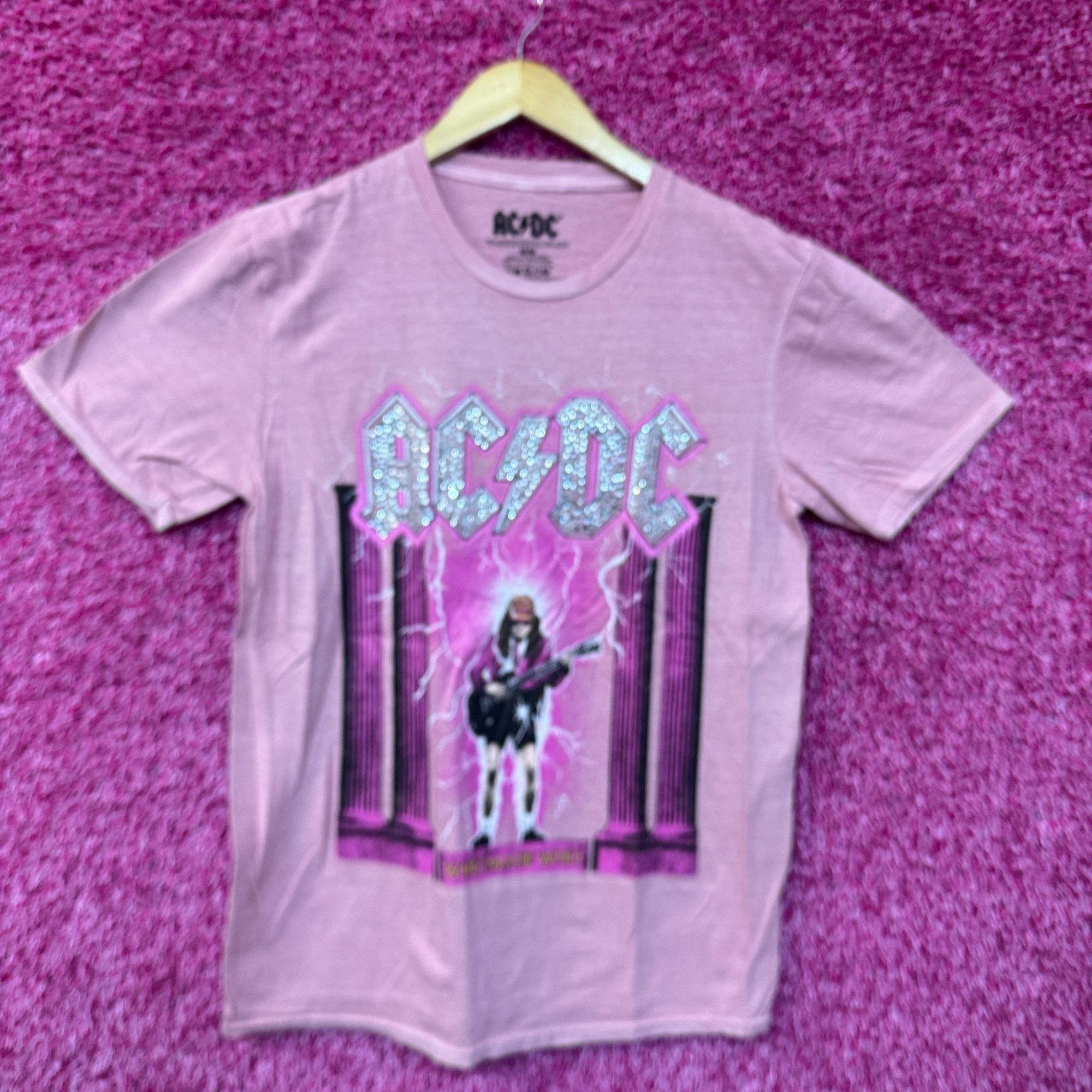 AC/DC AC/DC Who Made Who Album Art Bedazzled Hard Rock Band Tee M Size US M / EU 48-50 / 2 - 1 Thumbnail