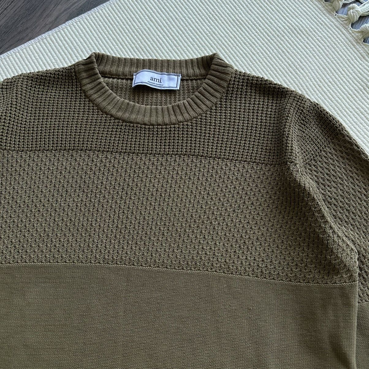 AMI Ami Alexandre Mattiussi Olive Green Crewneck Sweater Size US XS / EU 42 / 0 - 3 Thumbnail