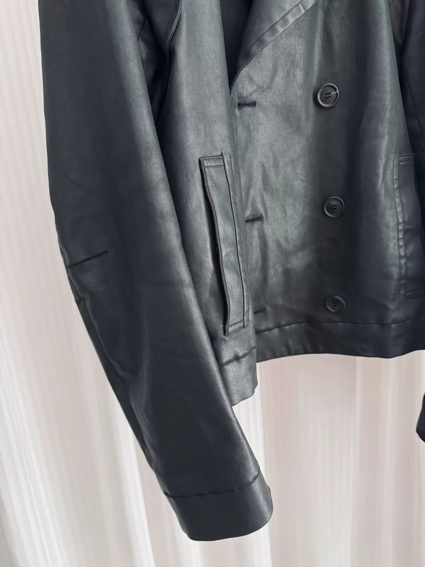Dior Rare Dior Homme 10SS Waxed Leather DB Jacket Hedi Era Size 52 Size US L / EU 52-54 / 3 - 3 Thumbnail