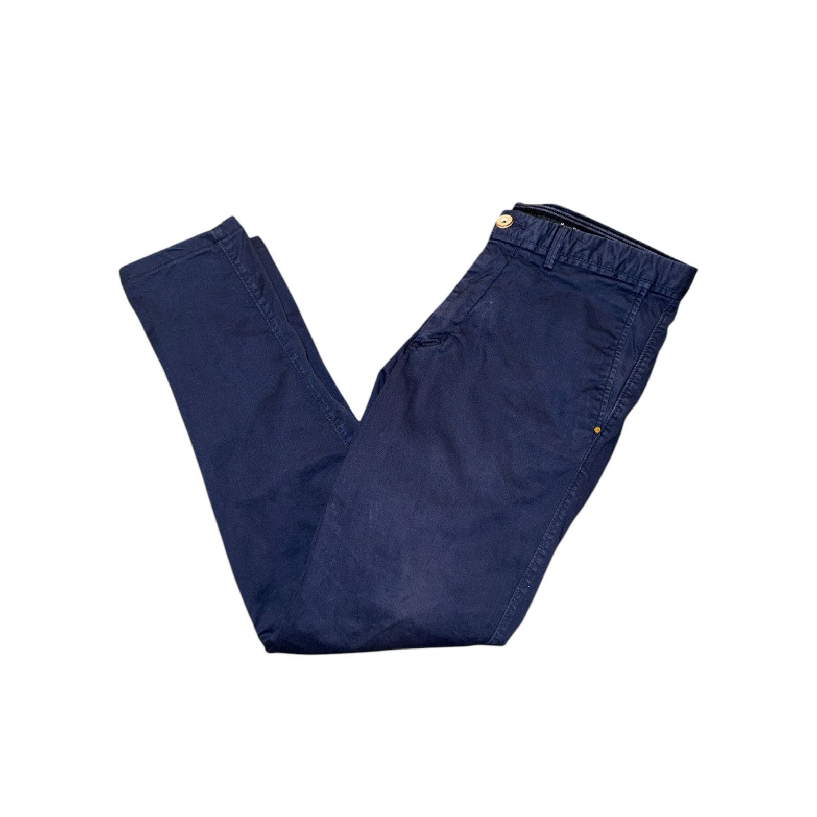 Massimo Dutti Massimo Dutti Men’s US 31 Navy Blue Slim Fit Chino Pants Size US 31 - 1 Thumbnail