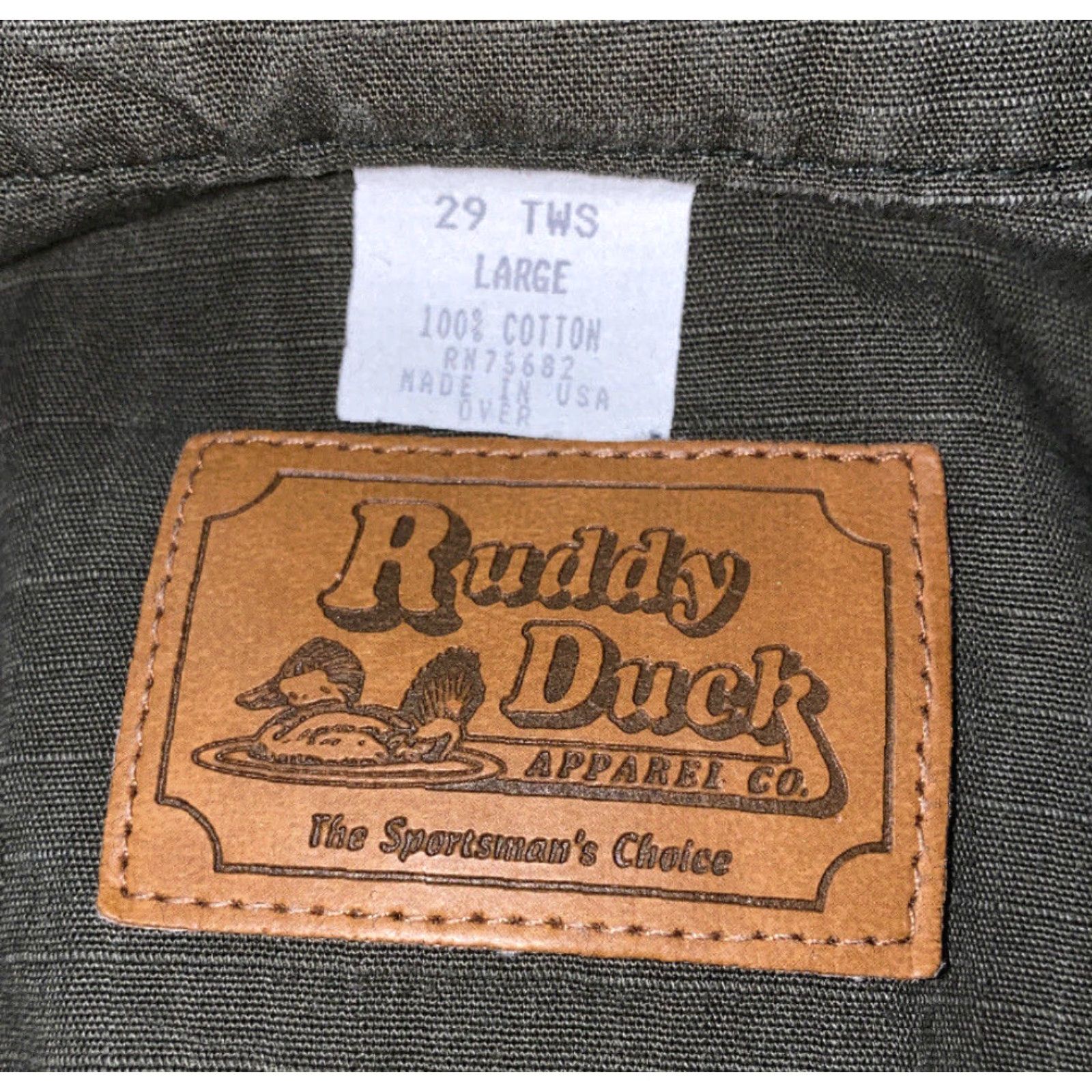 Vintage Ruddy Duck Shirt Mens Beige Long Sleeve Button-Up Size L Regular Collared Button Front Casual Cotton Shirt Size US L / EU 52-54 / 3 - 6 Thumbnail