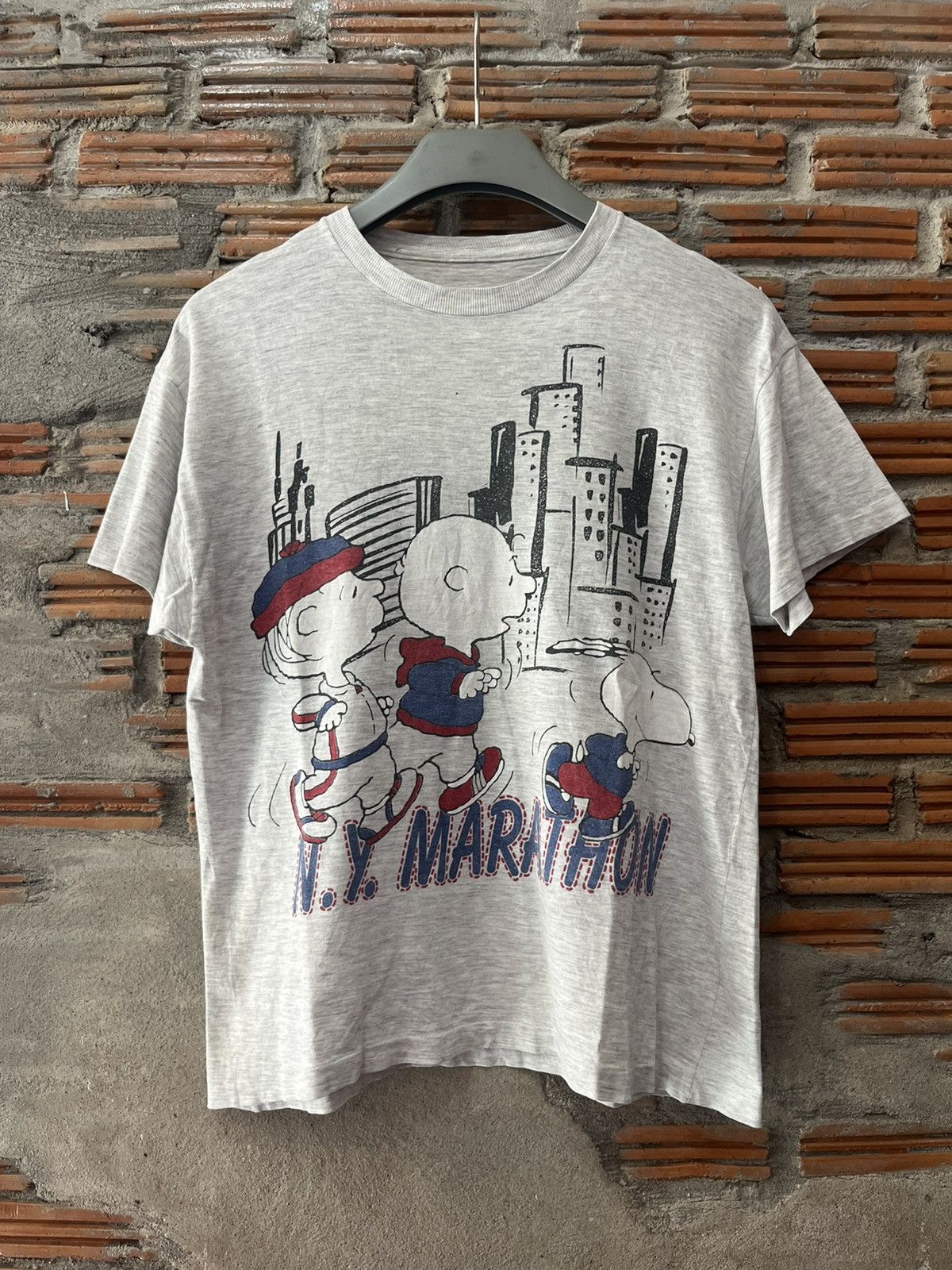 Peanuts Vintage N.Y Marathon The Peanuts&Snoopy 80’s Tshirt Size US M / EU 48-50 / 2 - 2 Thumbnail