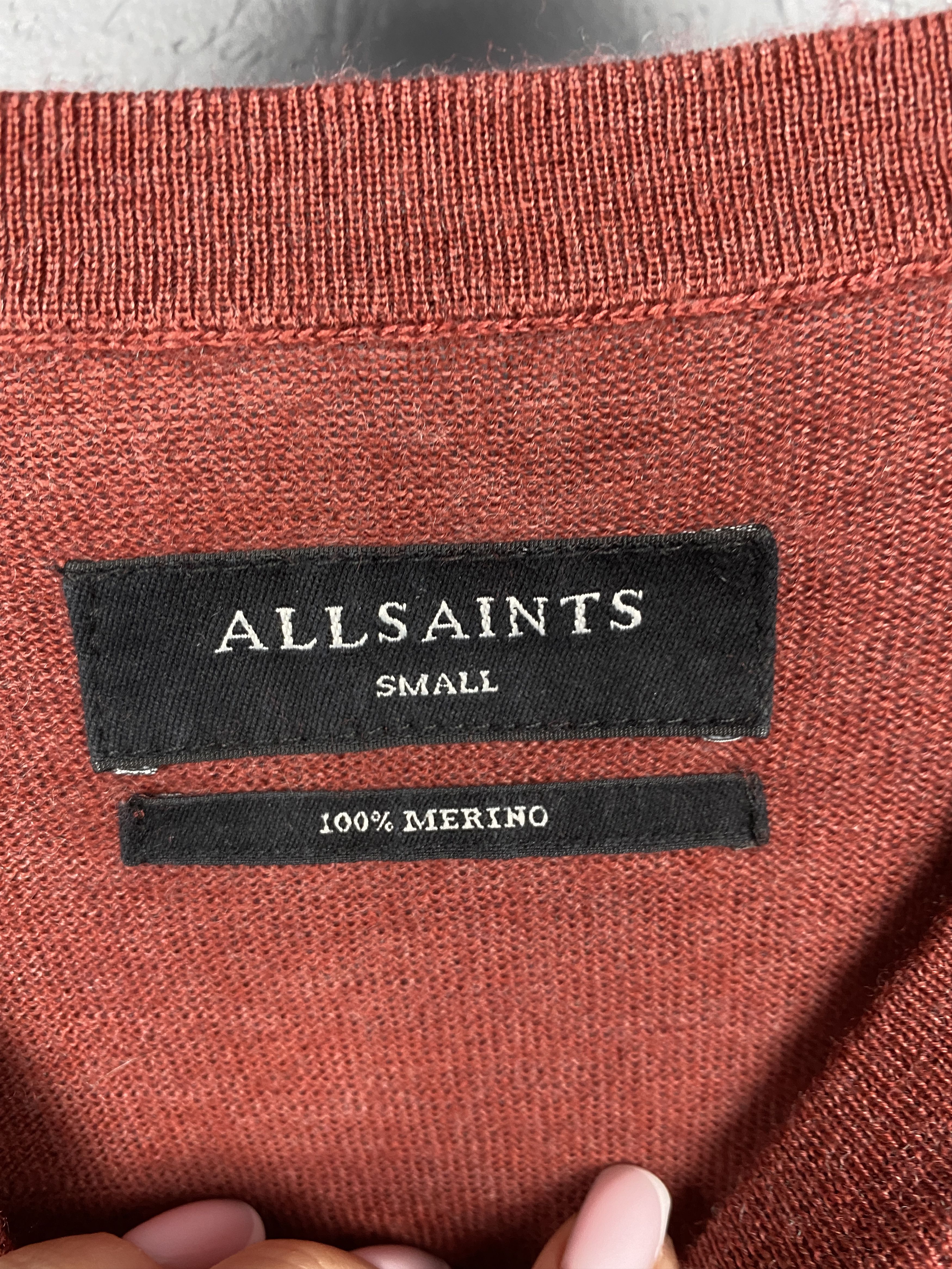 Allsaints AllSaints Mens Mode Merino Crew Neck Wool Knit Sweater Size US S / EU 44-46 / 1 - 4 Thumbnail