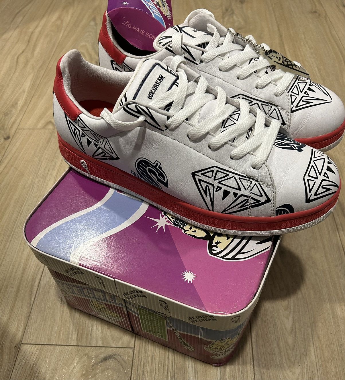 image of Billionaire Boys Club x Icecream Og Reebok X Bbc/ice Cream Diamond & Dollar Boutique Shoes in White