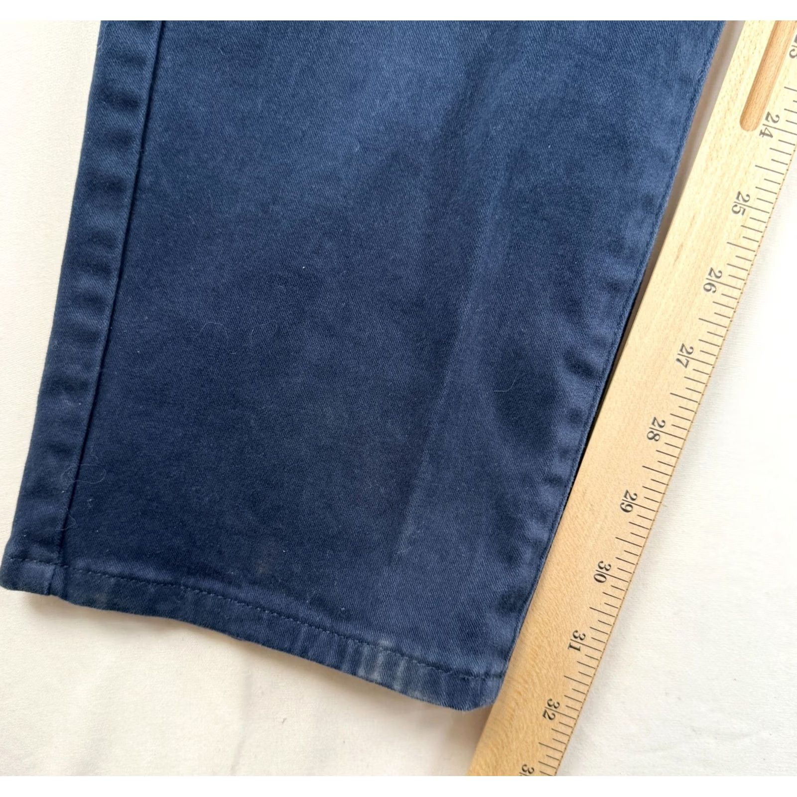 Vintage Line Of Trade Pants Mens 32x32 Chino Tapered Fit Stretch Navy Blue Size US 32 / EU 48 - 4 Thumbnail
