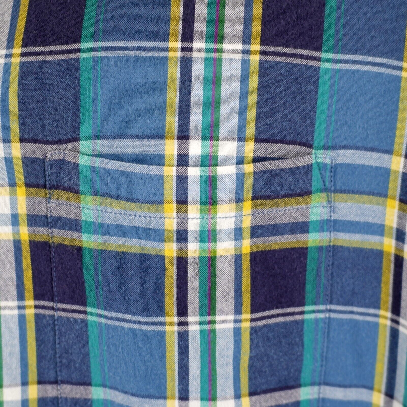 J.Crew J Crew Small Plaid Blue Yellow Green Flannel Tailored Fit Co Size US S / EU 44-46 / 1 - 3 Thumbnail