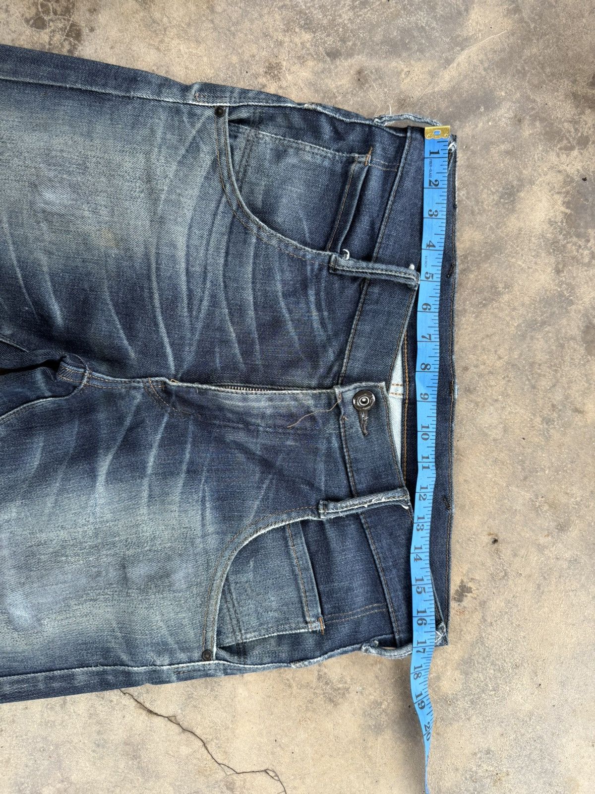 Edwin VINTAGE EDWIN JERSEY FADED RIPPEP JEAN DENIM PANTS Size US 34 / EU 50 - 8 Thumbnail