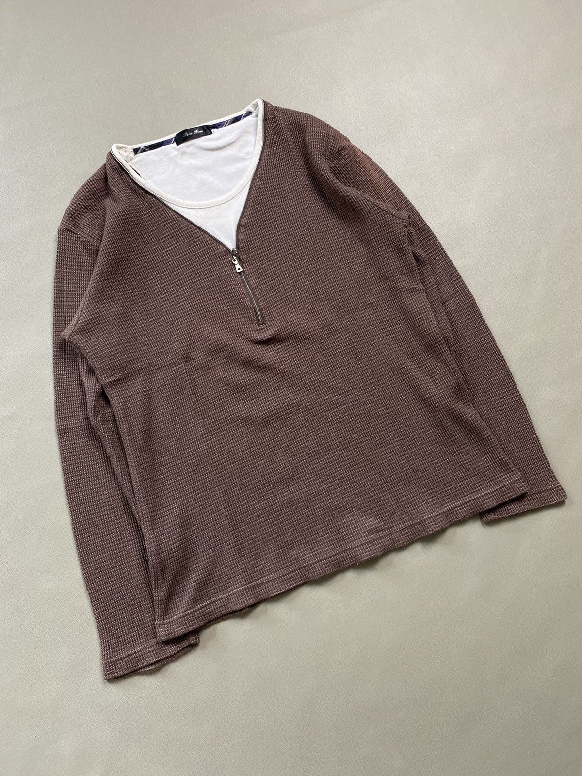 14th Addiction × KMRii × Yasuyuki Ishii Nota Bene Double Layer Zip Longsleeve Size US M / EU 48-50 / 2 - 4 Thumbnail