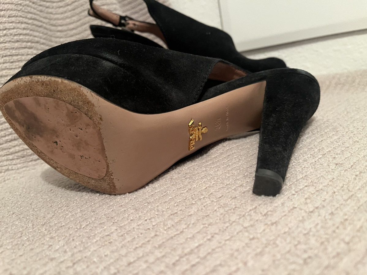 Prada Prada Nero Black Suede Stilettos. Size US 6.5 / IT 36.5 - 5 Thumbnail